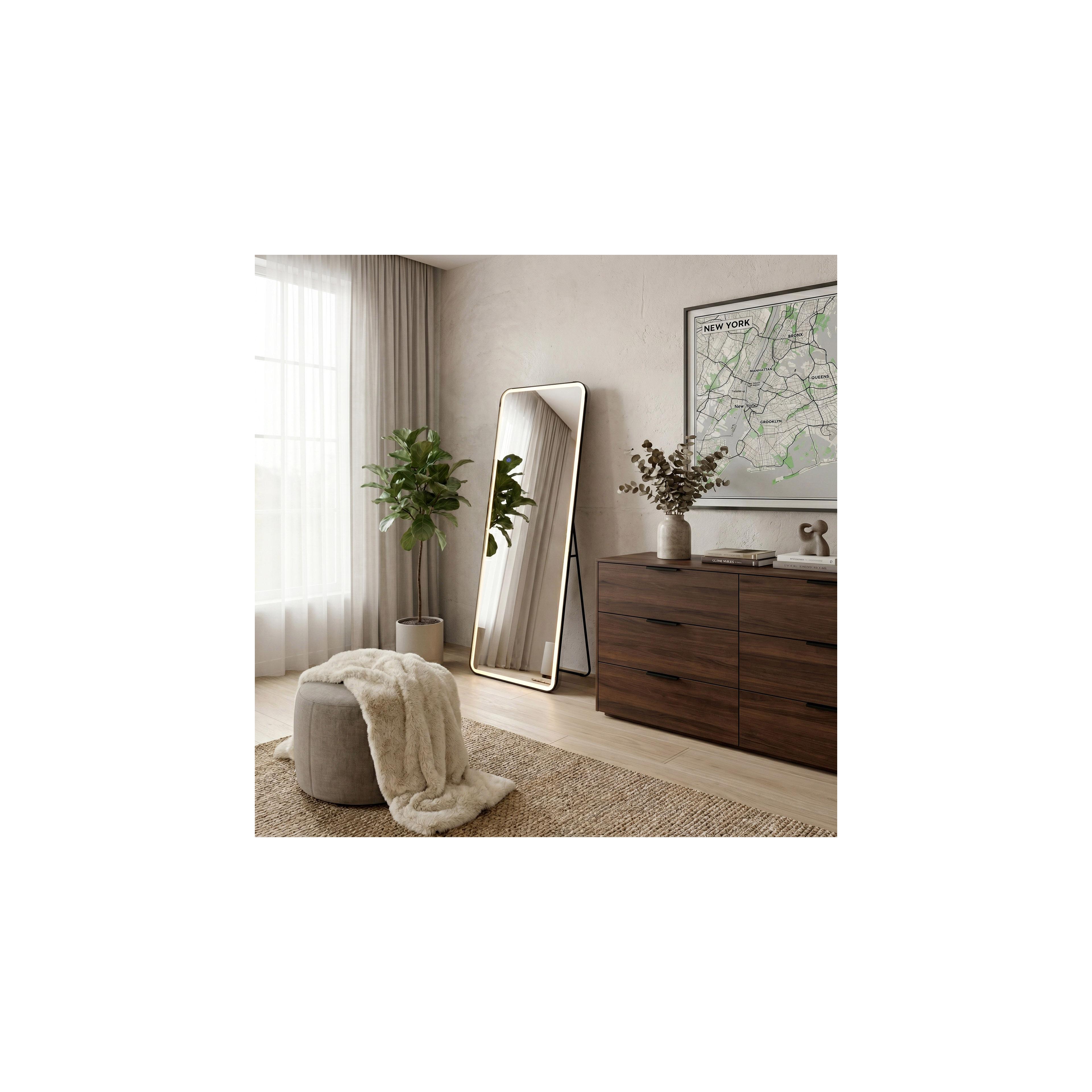Spiegel LED Classico 50x160cm Black
