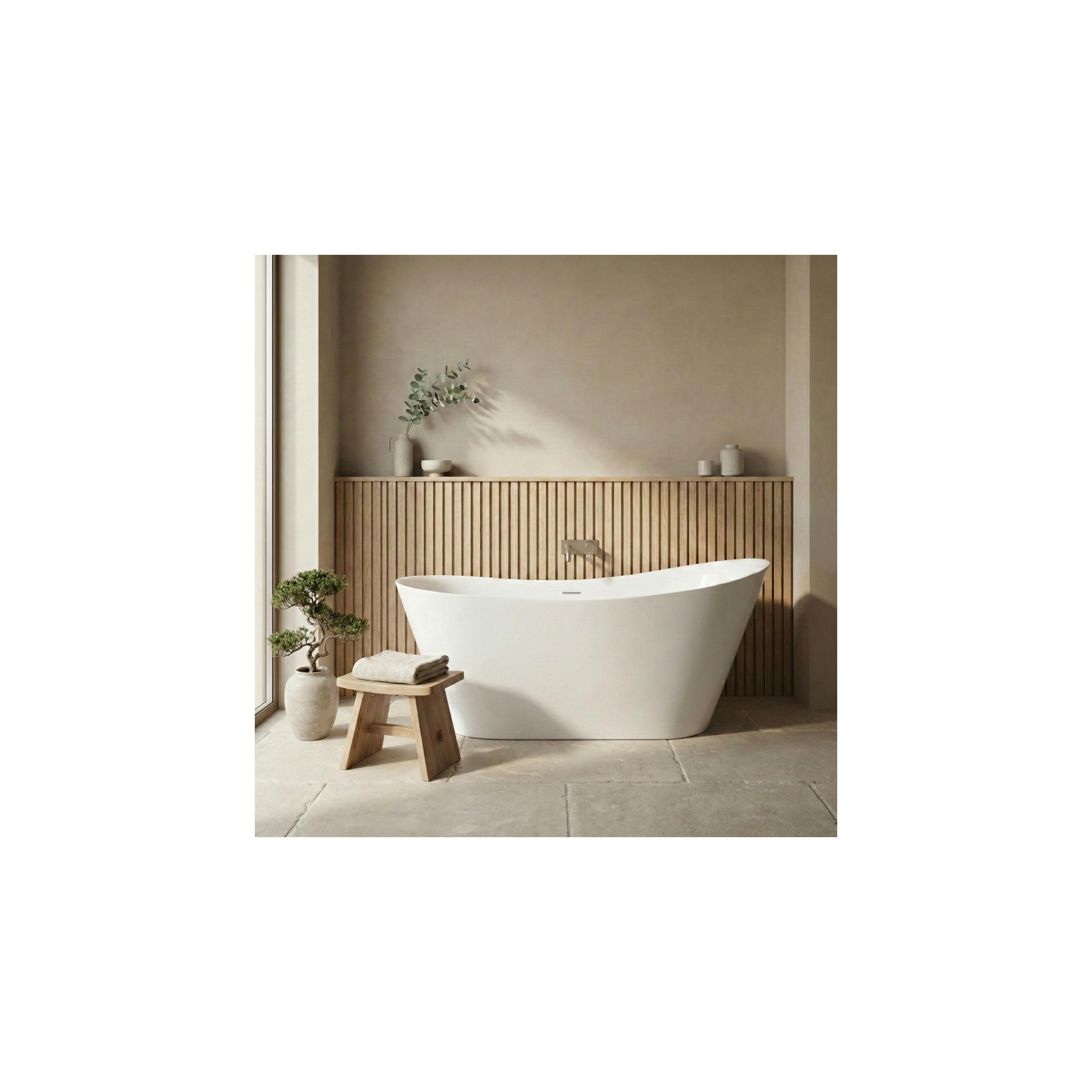 Freistehende Acrylbadewanne Lusso Slim 170