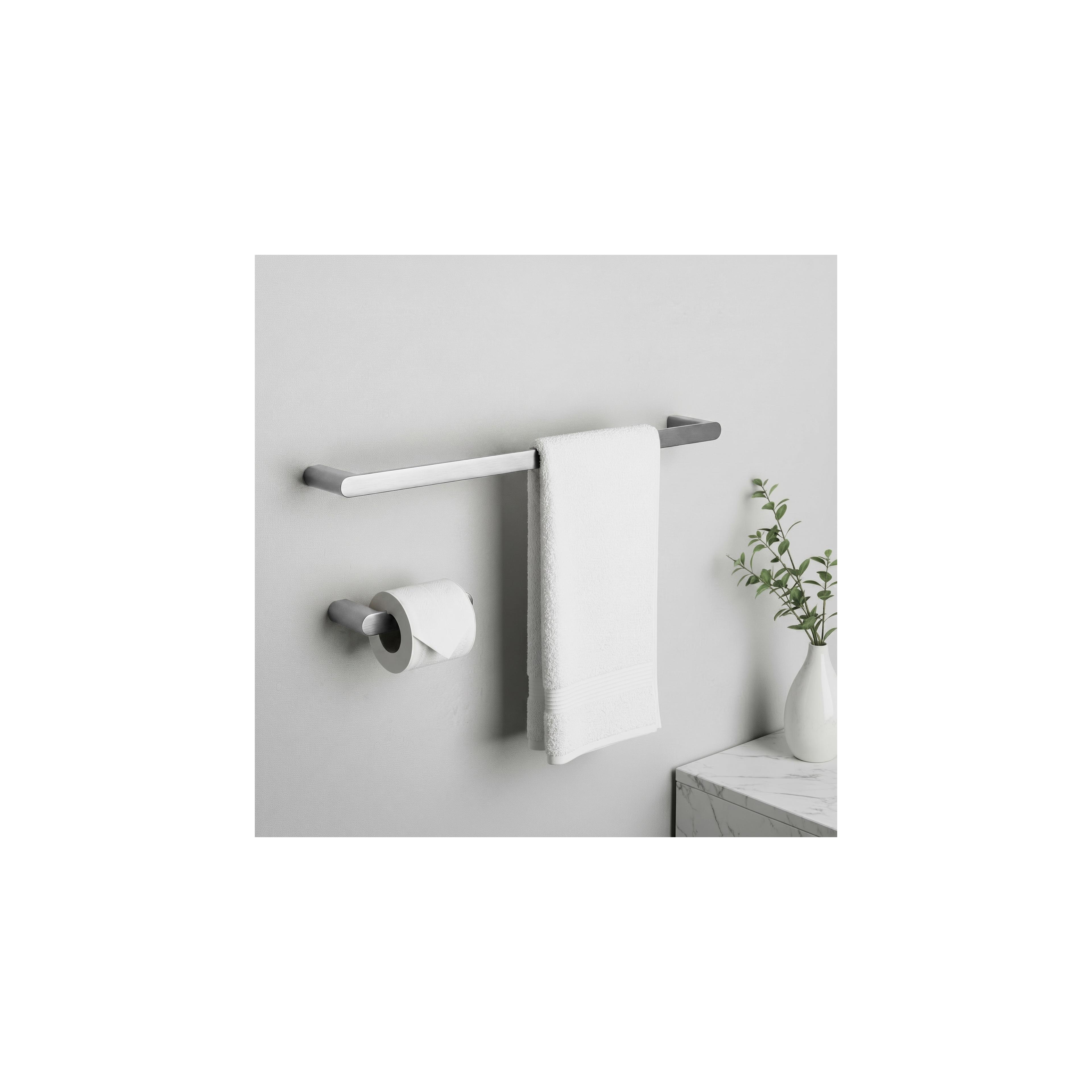 Badezimmer-Accessoire-Set Mati Brush Nickel 4-teilig