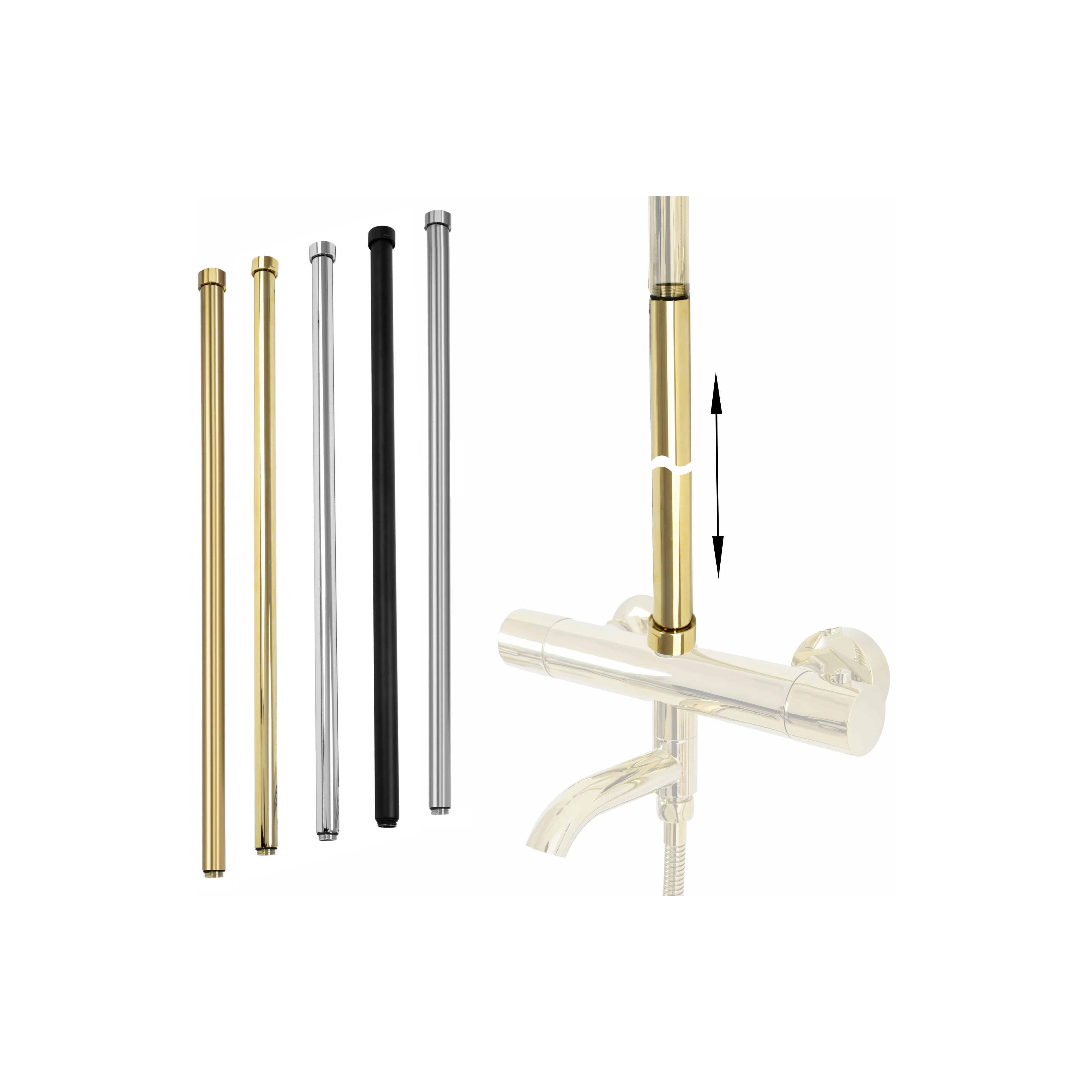 Extension for a bathtub and shower set GOLD BRUSH 60cm