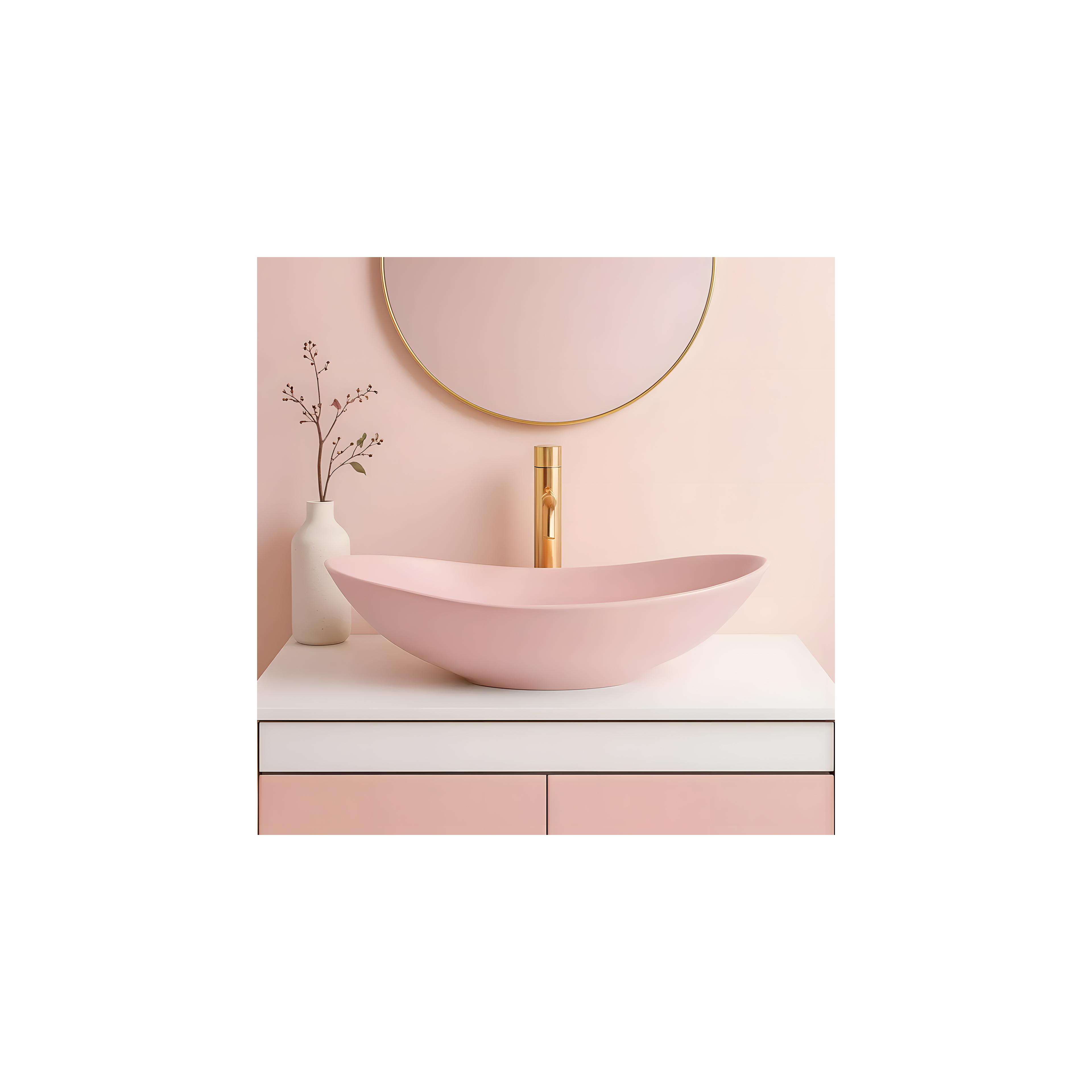 Aufsatzwaschbecken Rea Royal Powder Pink Matt