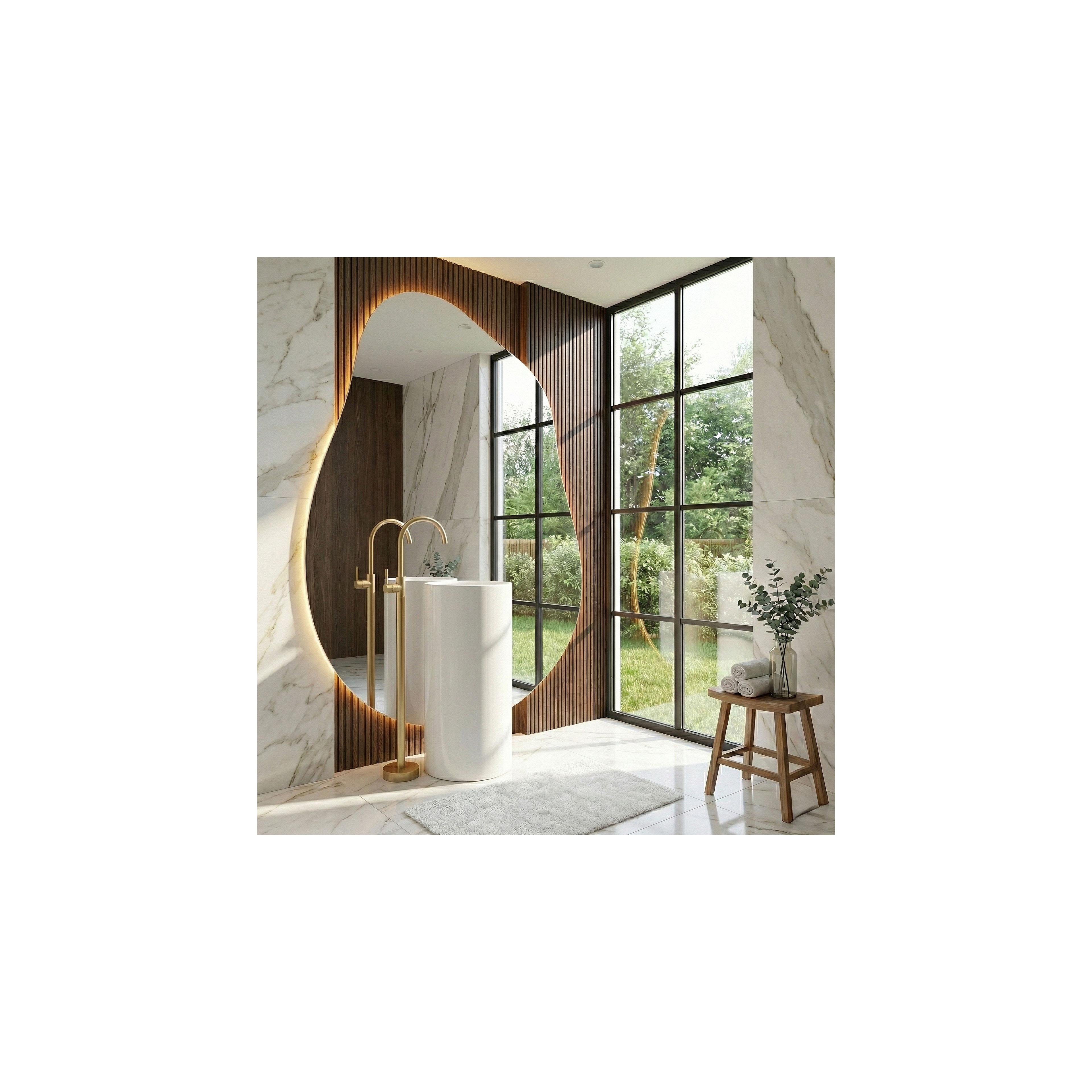 Basin mixer Rea Lungo Brush Gold