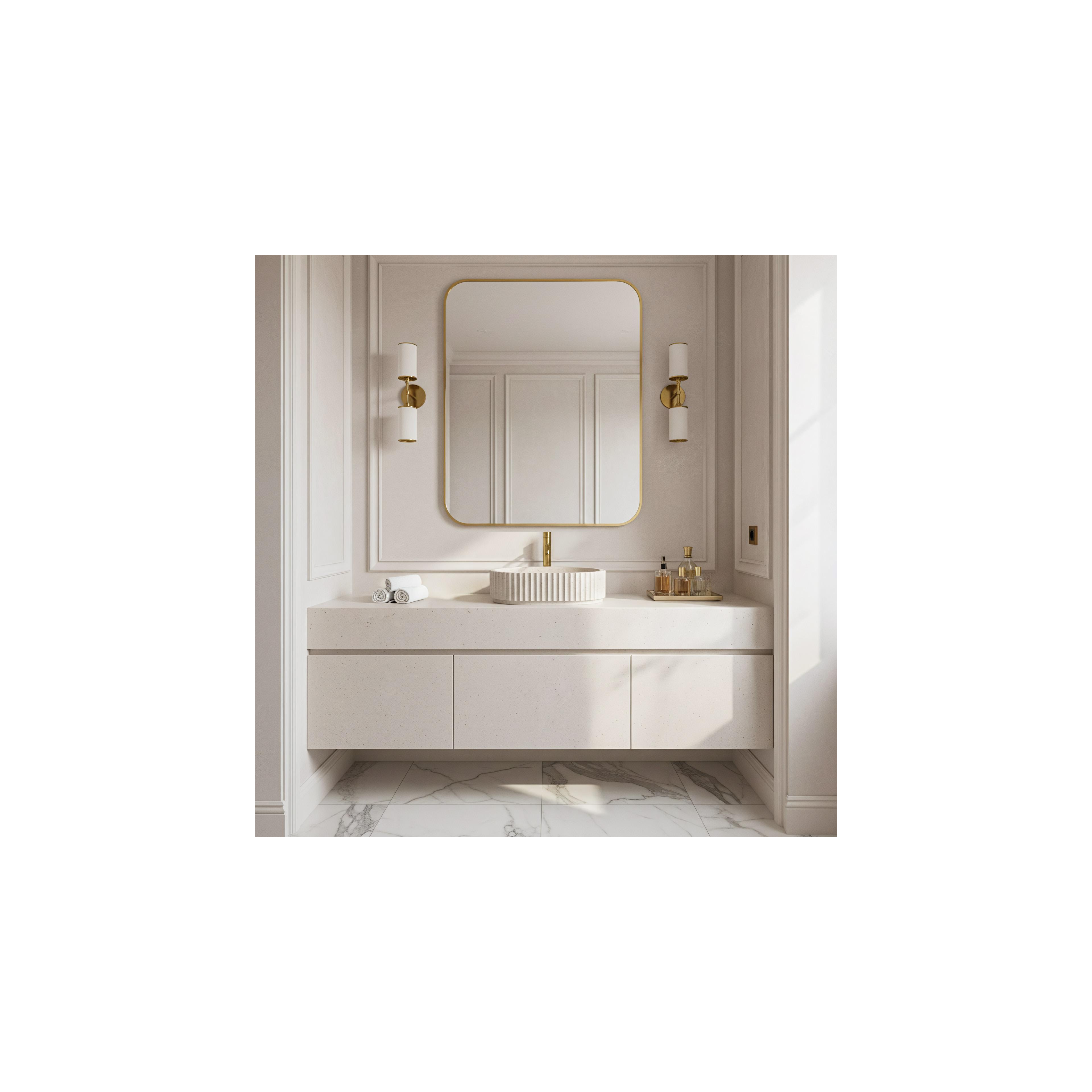 Aufsatzwaschbecken Rea Margaret Beige