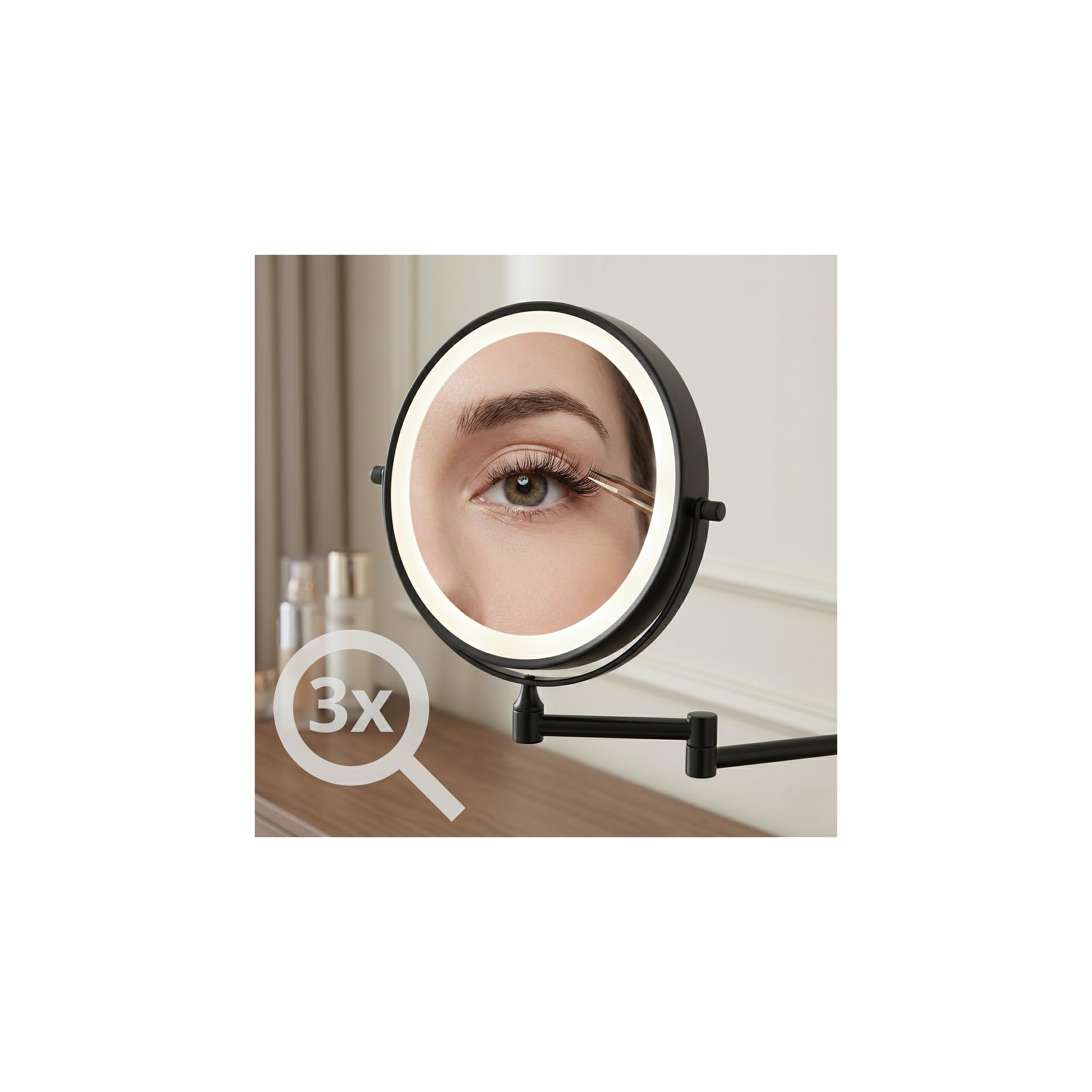 Mirror LED Glow Black
