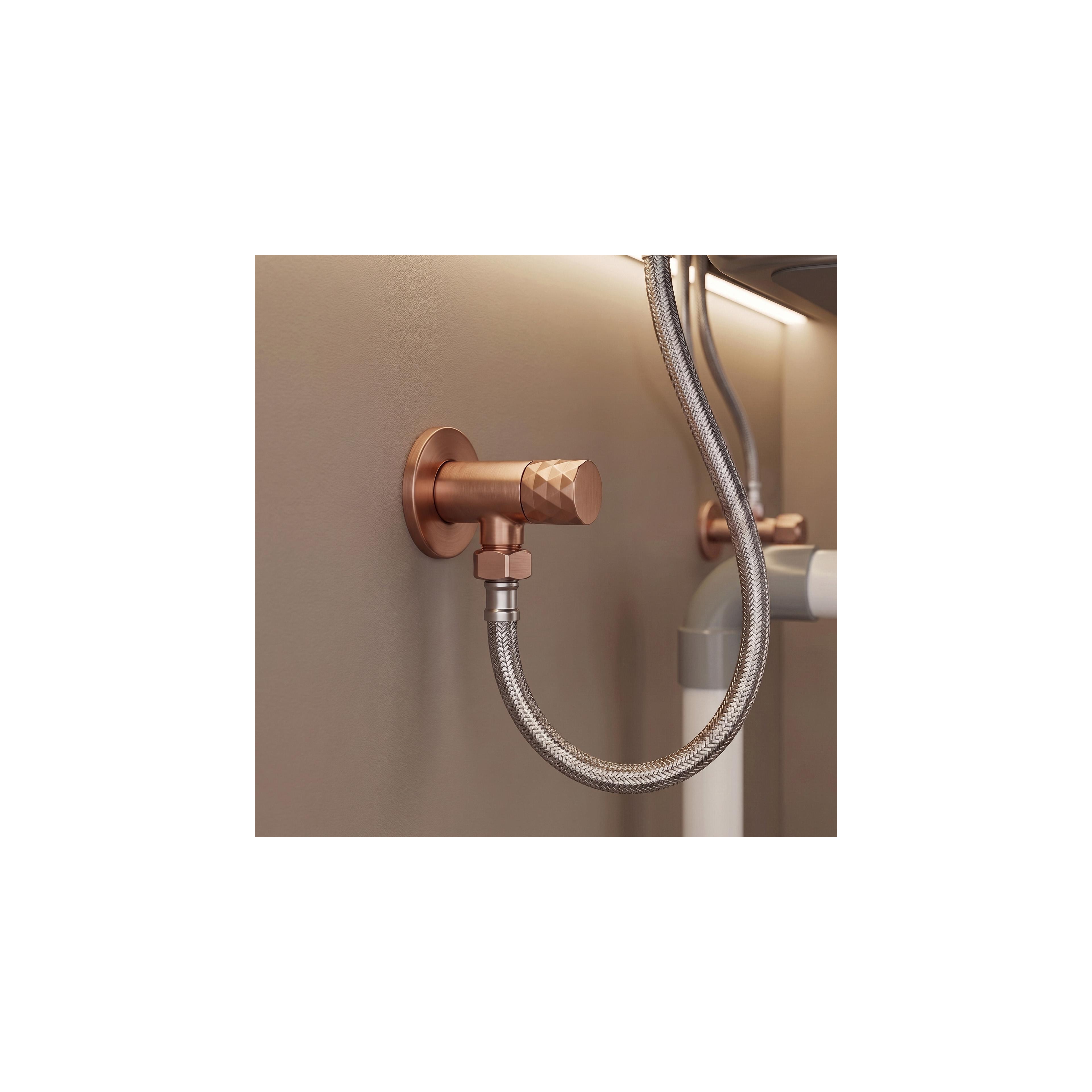 Vinkelventil Diamond 03 1/2" x 3/8" Brush Copper