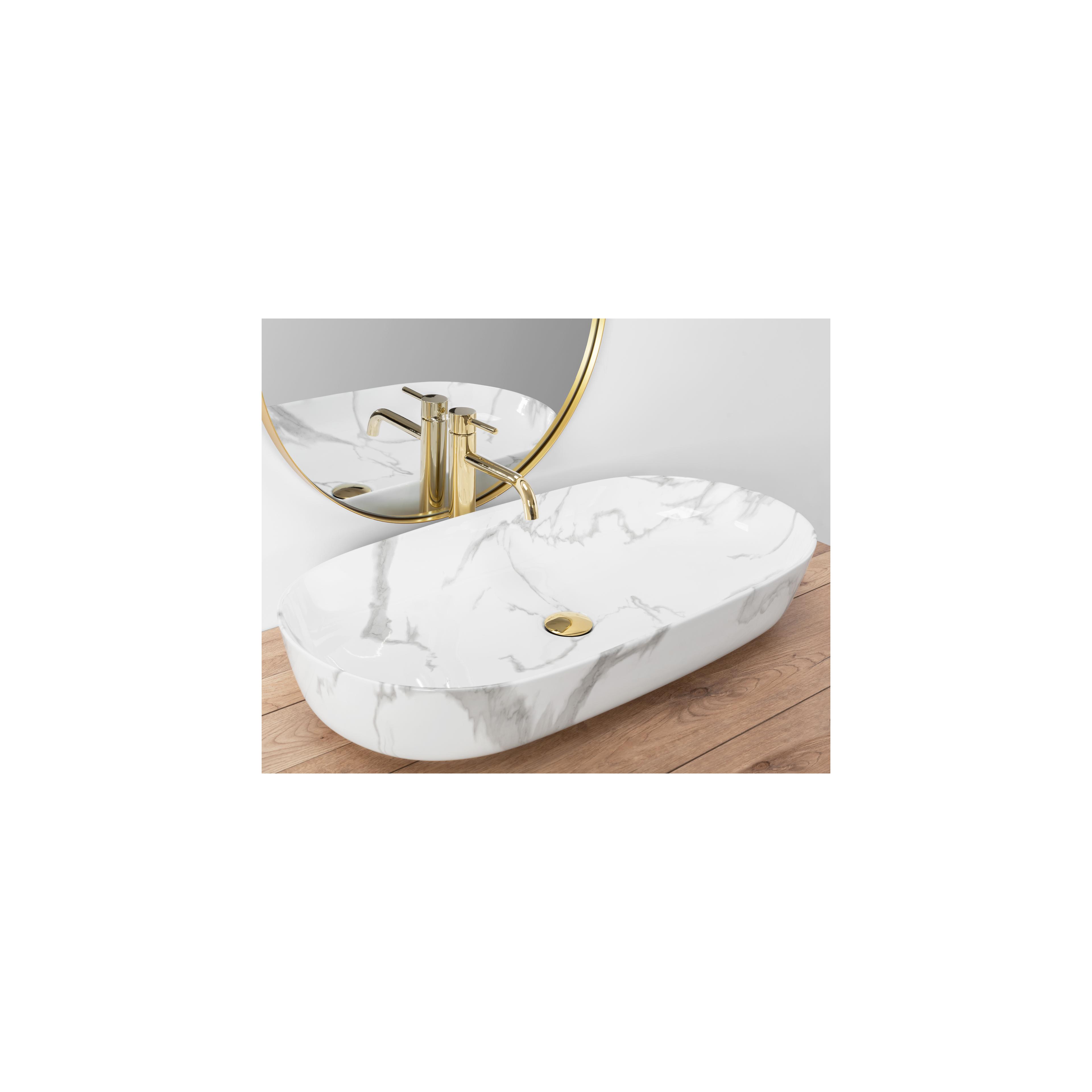 Aufsatzwaschbecken REA CLEO 81 Shiny Marmo