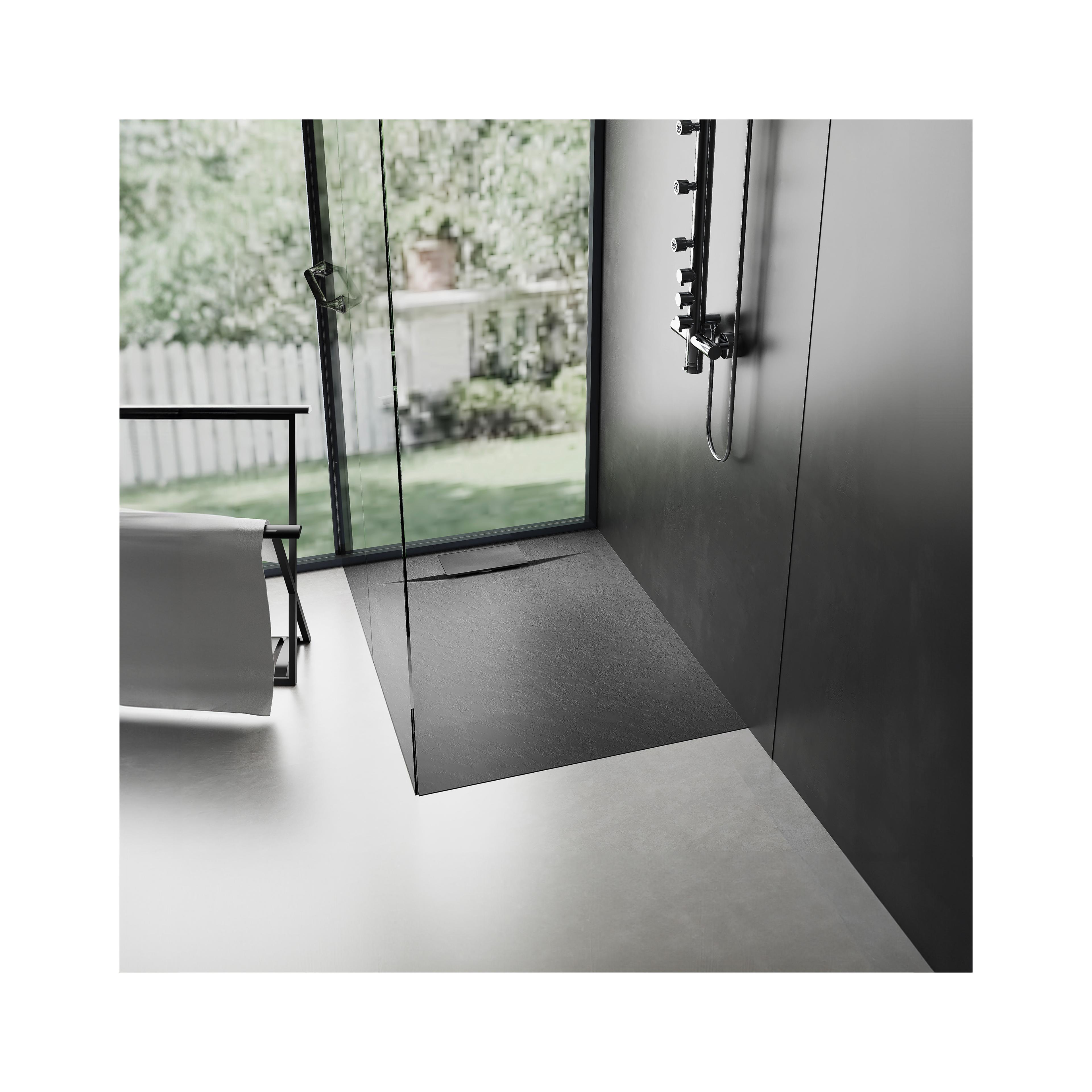 Duschtasse Bazalt Black 90x90
