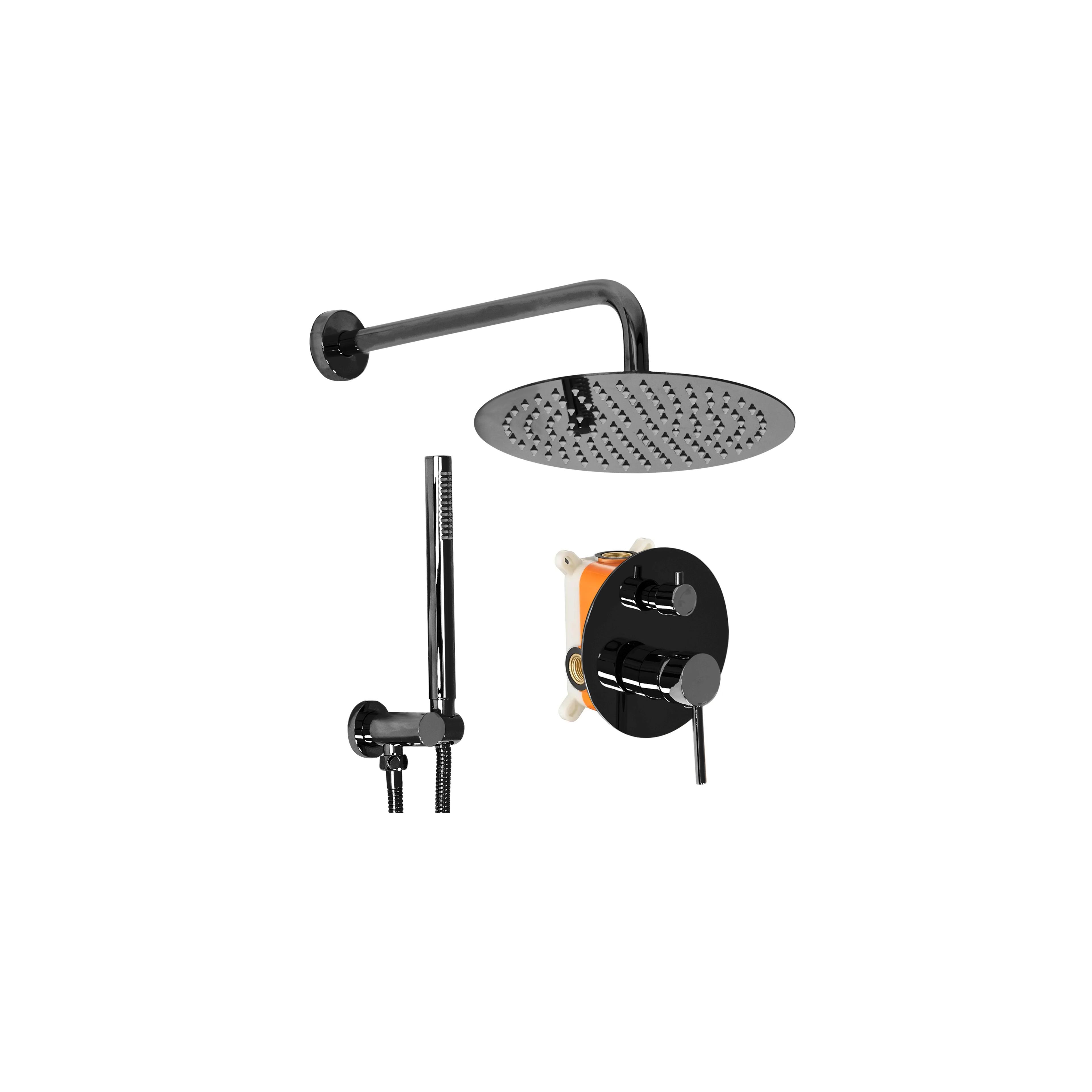 Kit de douche encastré REA Lungo Black Metallic + BOX