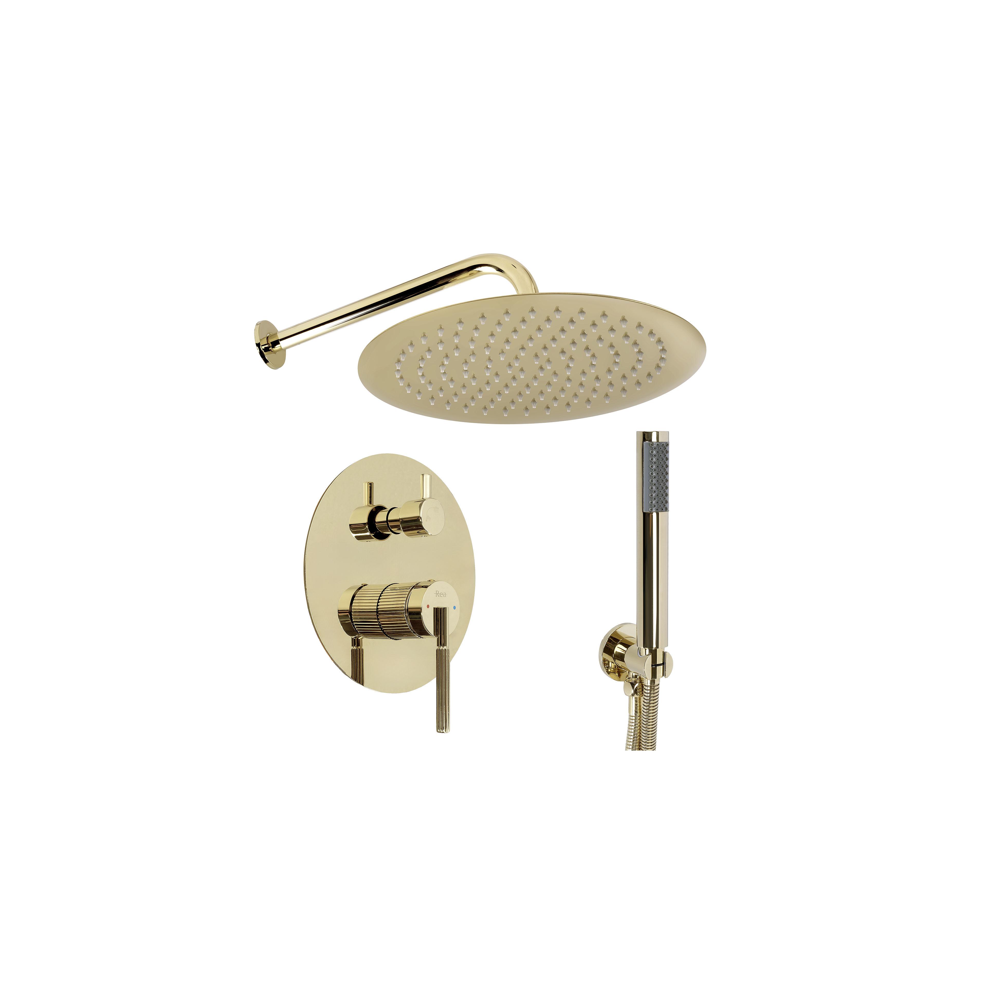Juego de ducha oculto Rea Argon Gold + BOX