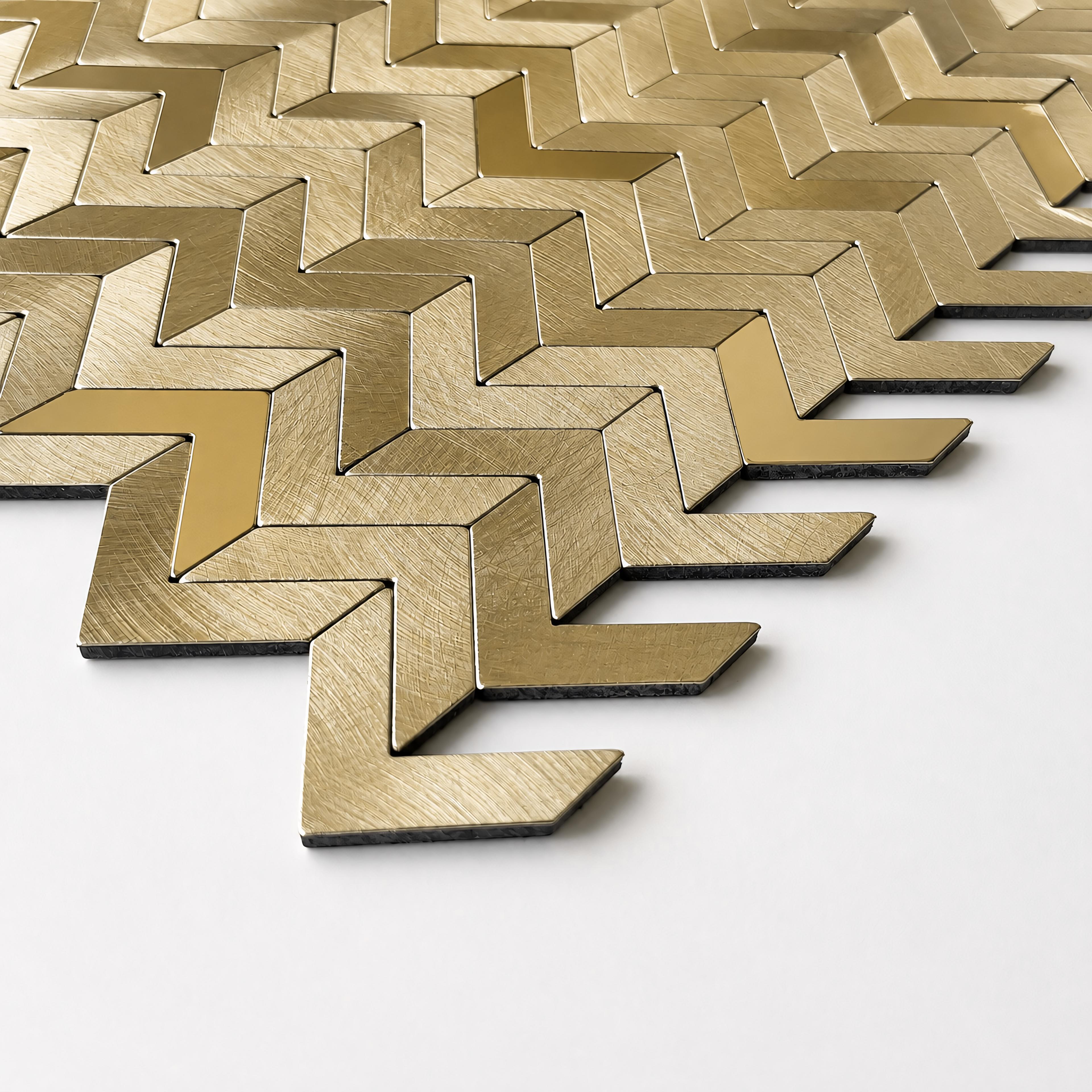 Mosaik Dekor REA P14453A Brush Gold