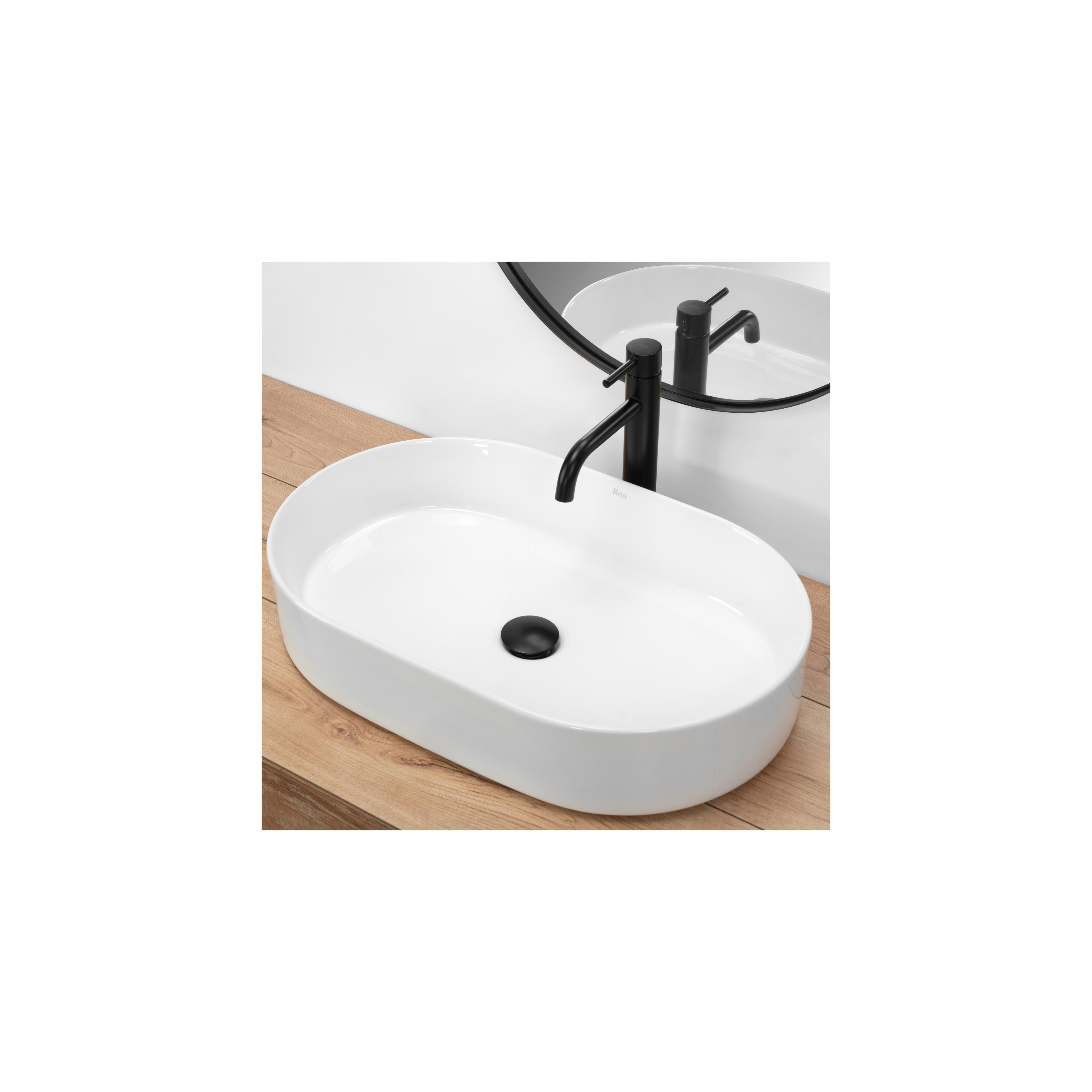 Ceramic Countertop Basin Rea Nadia 60