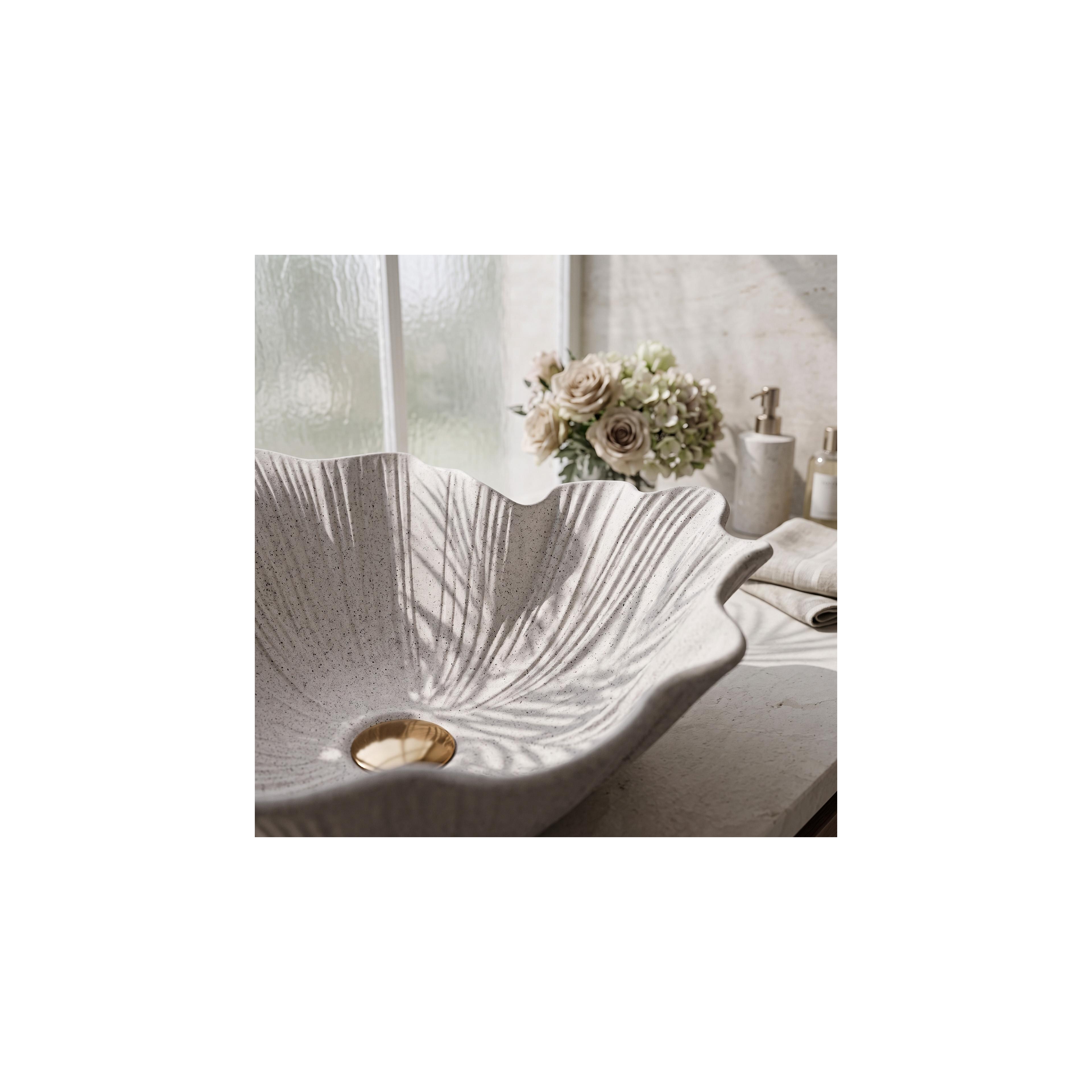 Aufsatzwaschbecken Rea Flower Beige