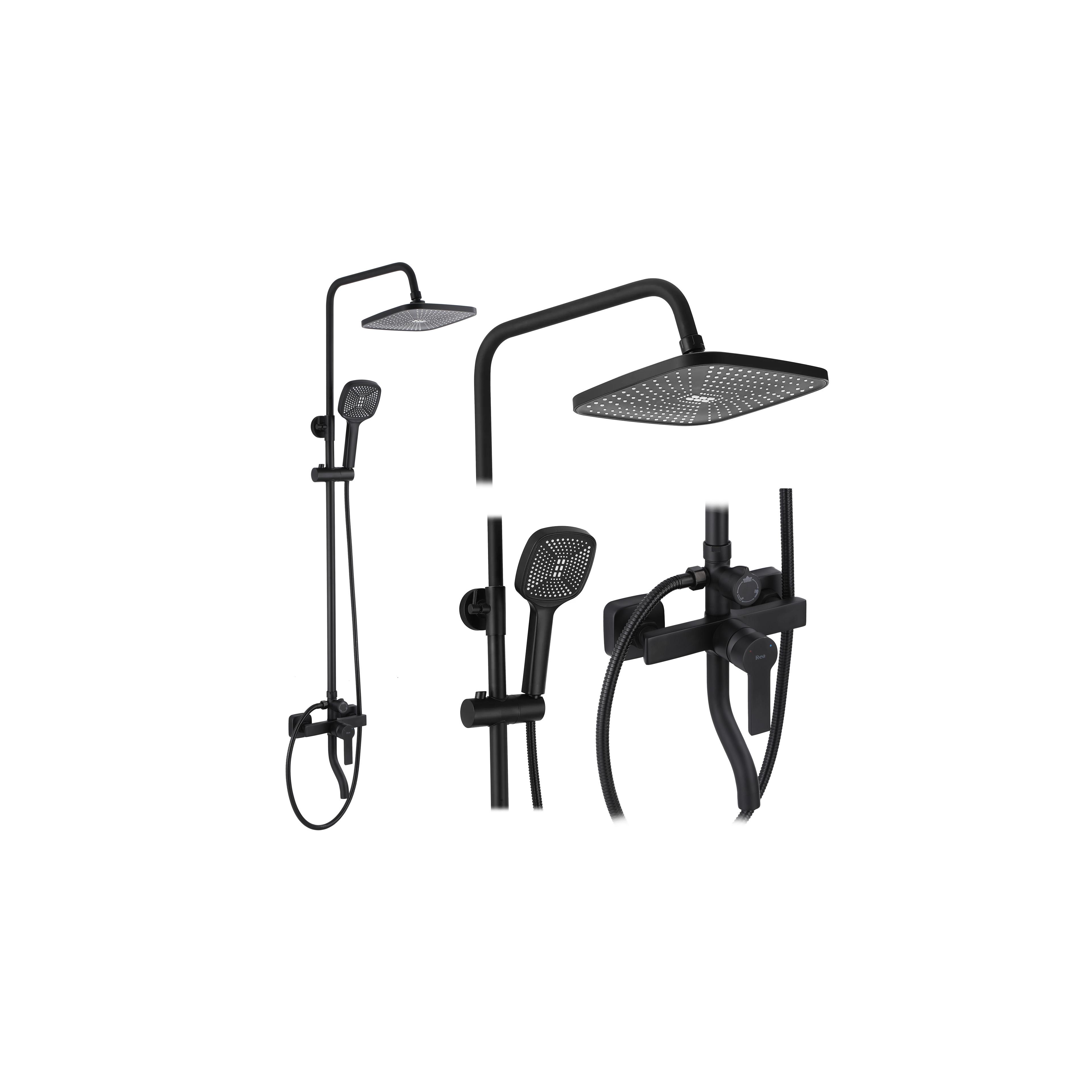 Shower set REA ARGUS BLACK MATT