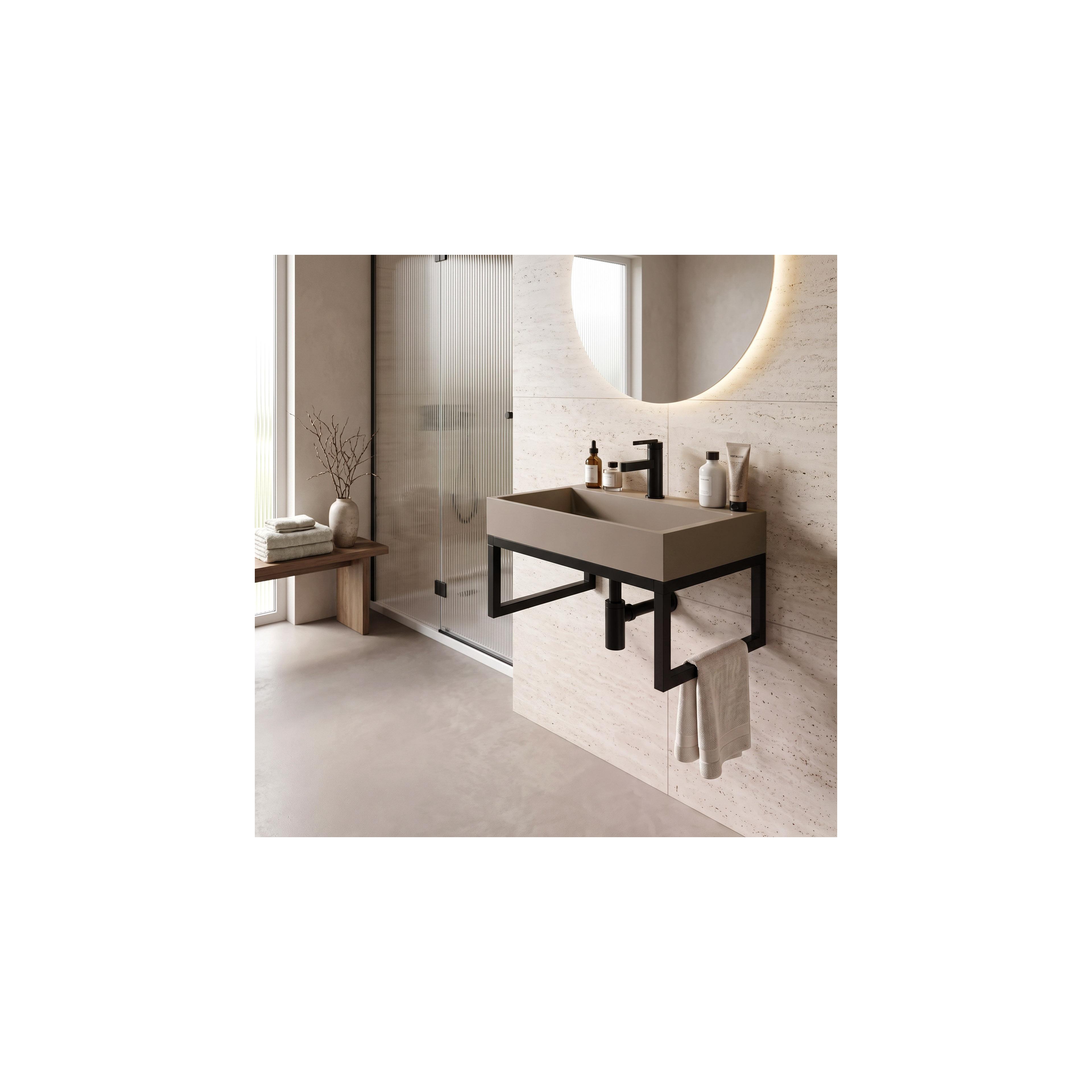 Konglomeratni umivaonik Rea GOYA 50CM Taupe + stalak