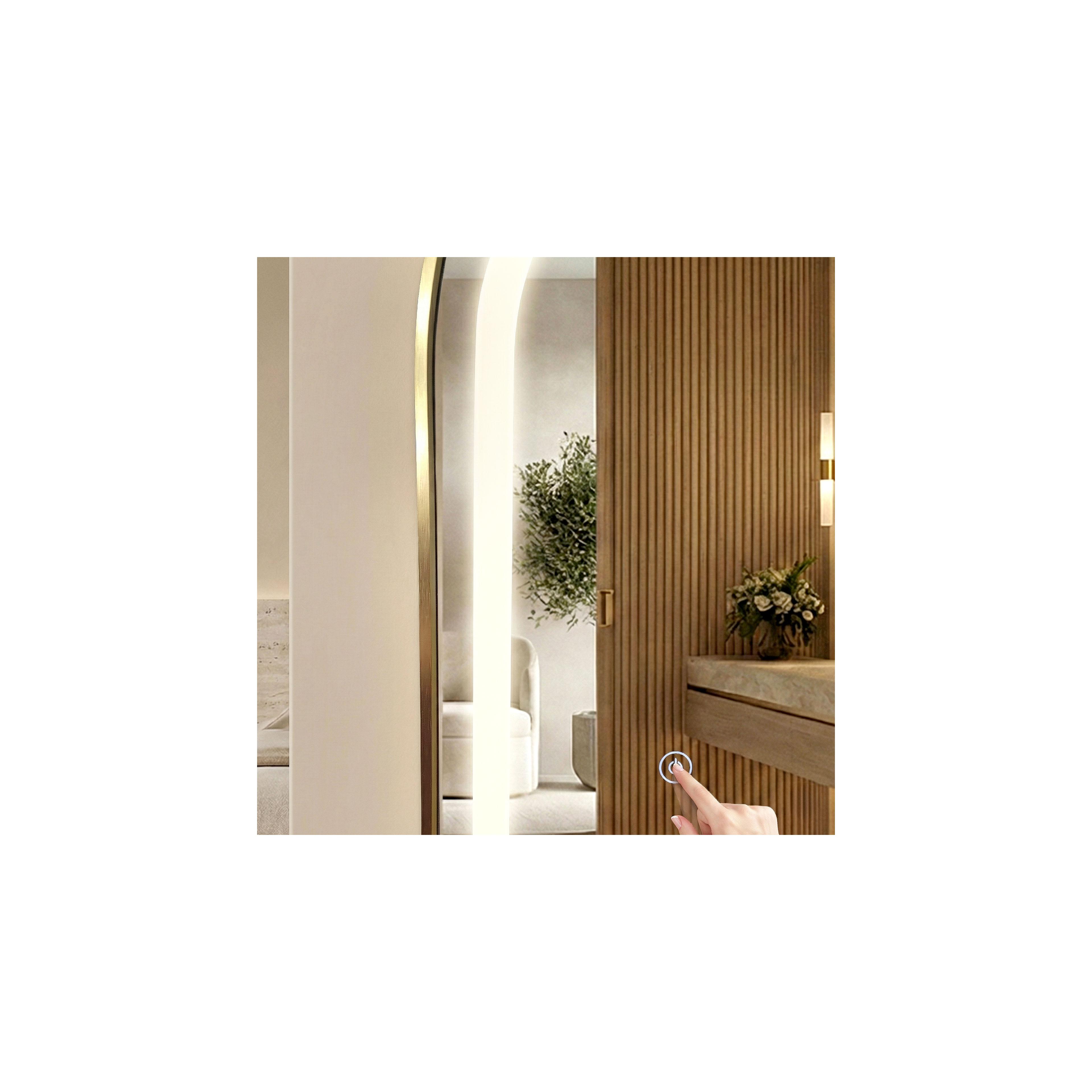 LUSTRO LED Orbit 60x170cm Złote Szczotkowane