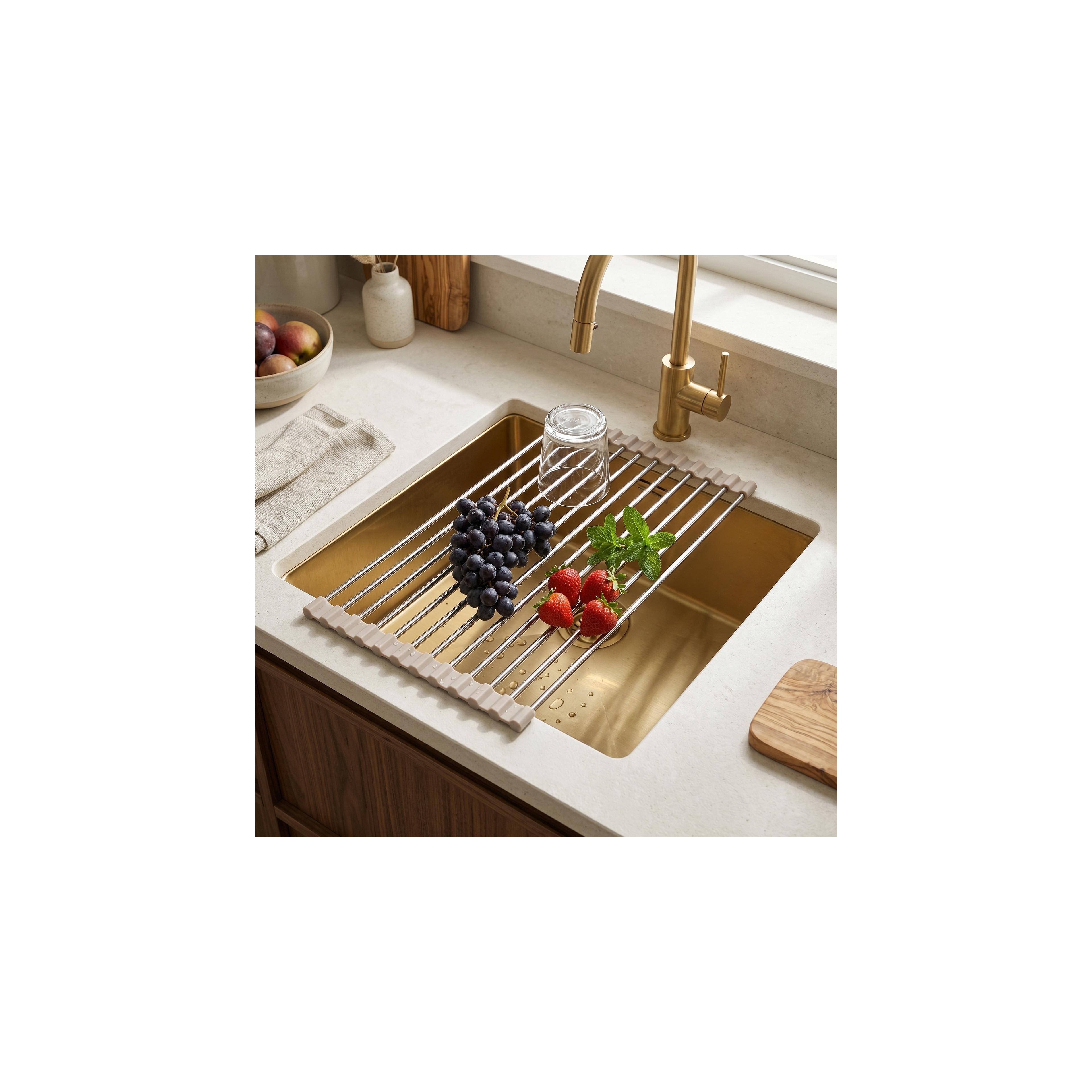 Rollbarer Abtropfständer für Spüle REA P12298B Beige