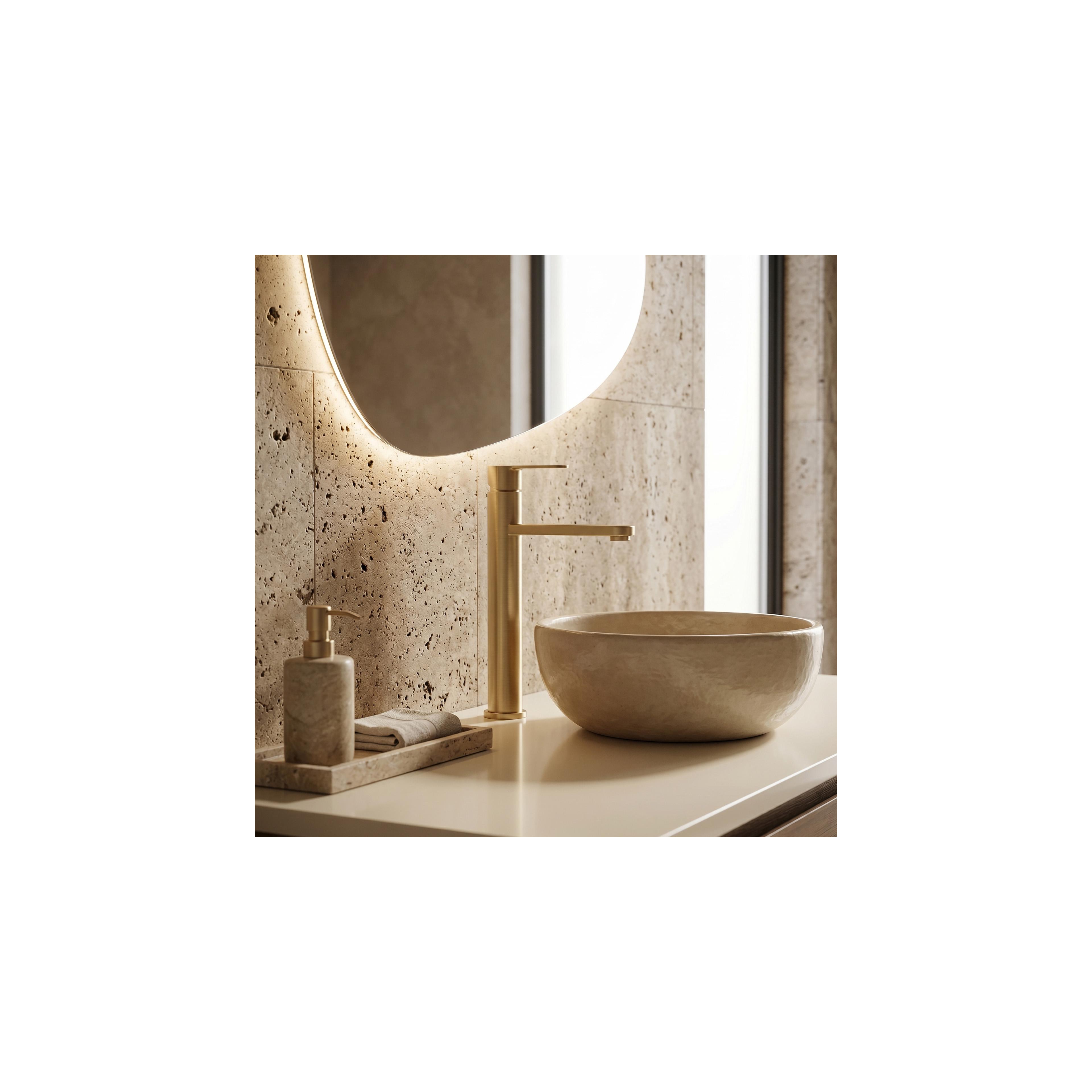 Waschbeckenarmatur Rea Arcos Brush Gold