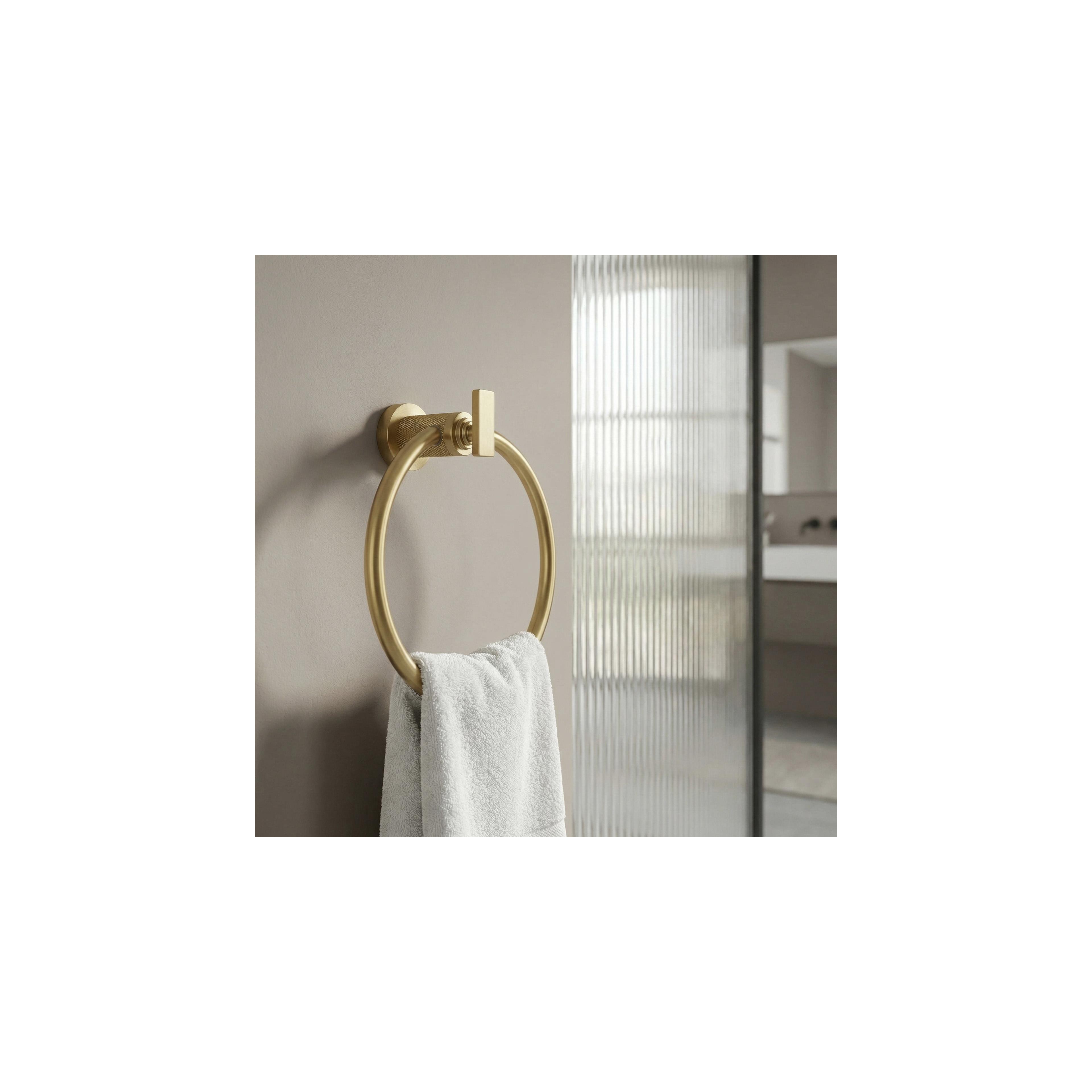 Bathroom hanger Ring 81307 Virro Brush Gold