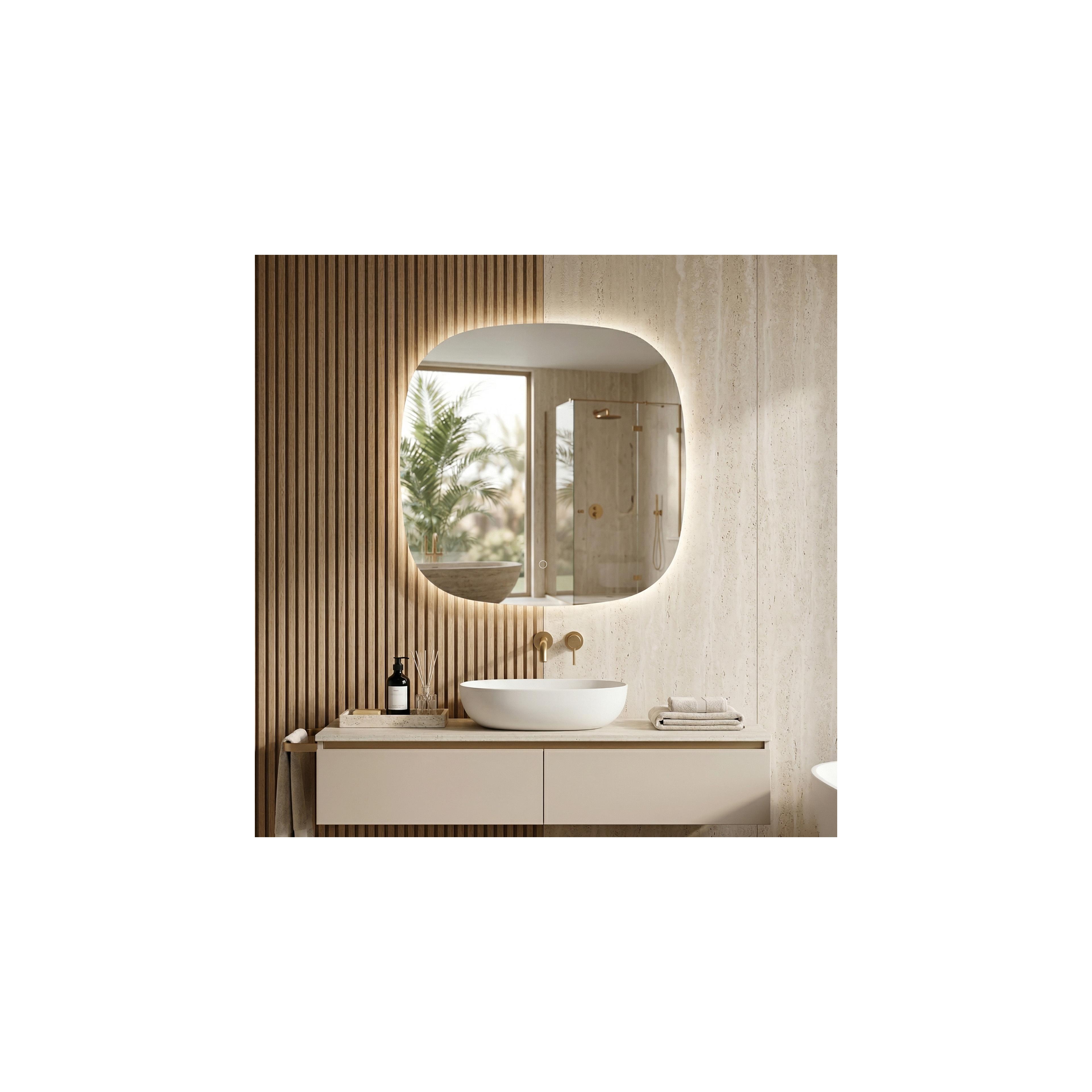 Spiegel LED 70x70cm TOP
