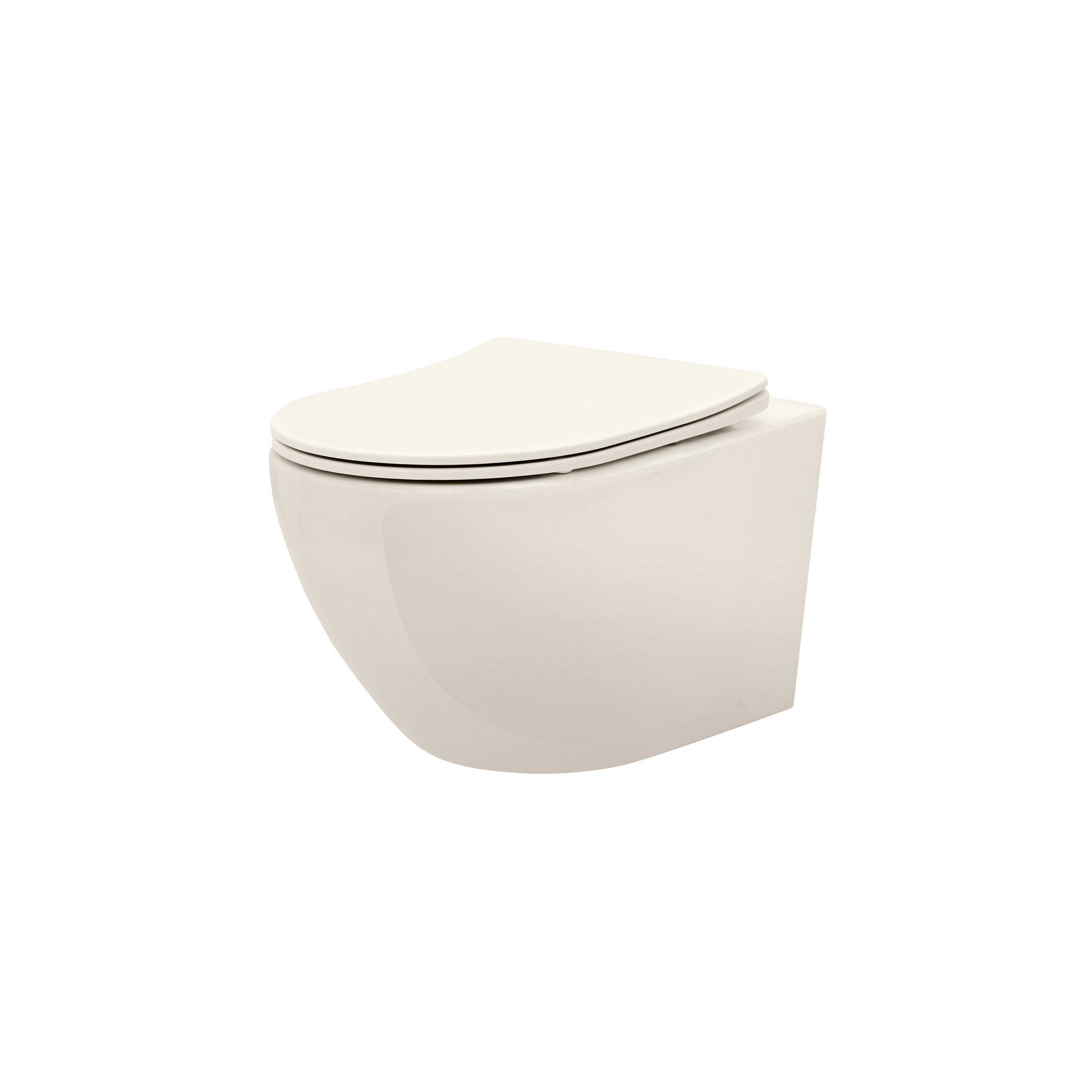 toilet bowl REA Carlo Mini Rimless Ecru