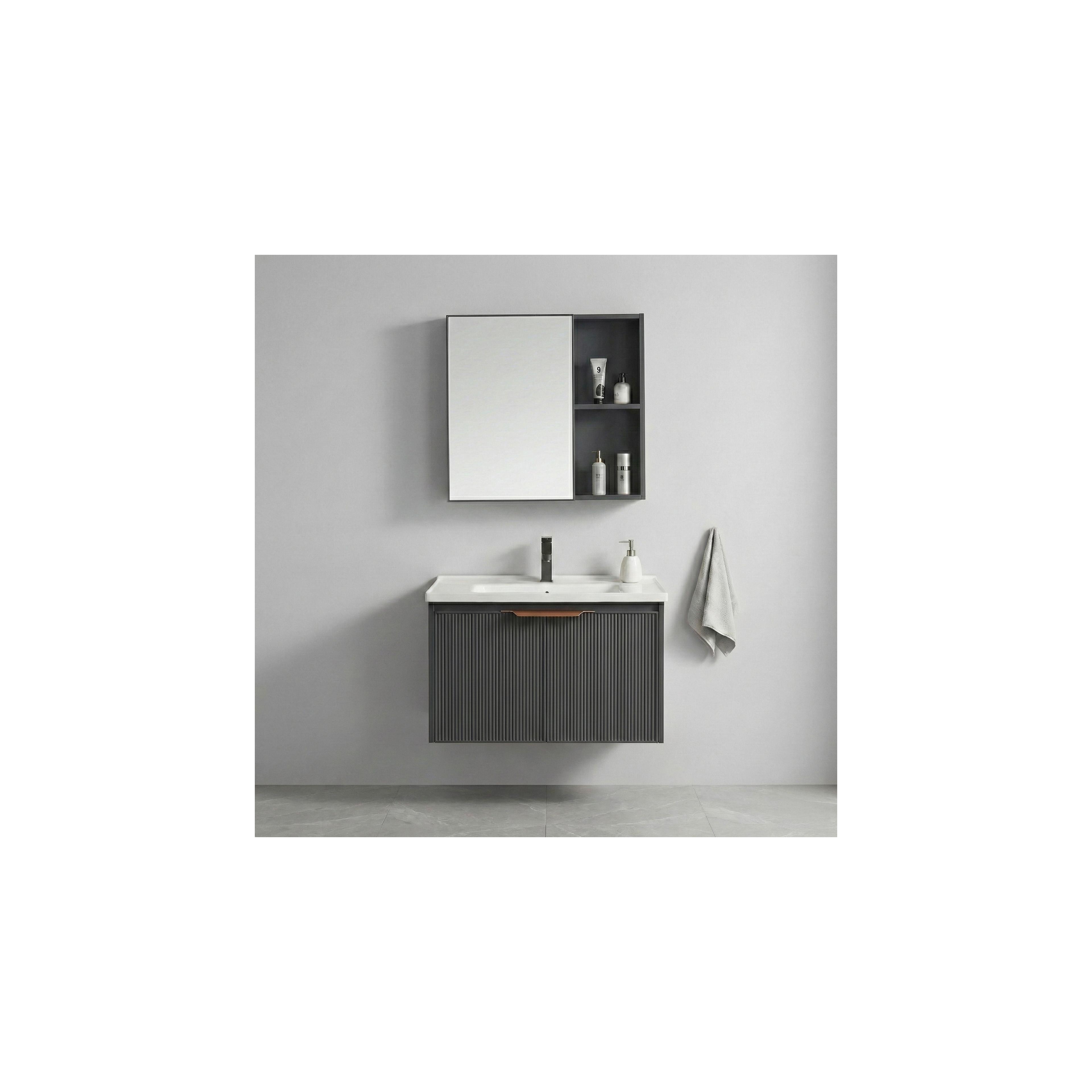 Badezimmermöbel-Set mit Waschbecken Mario 60cm Grey
