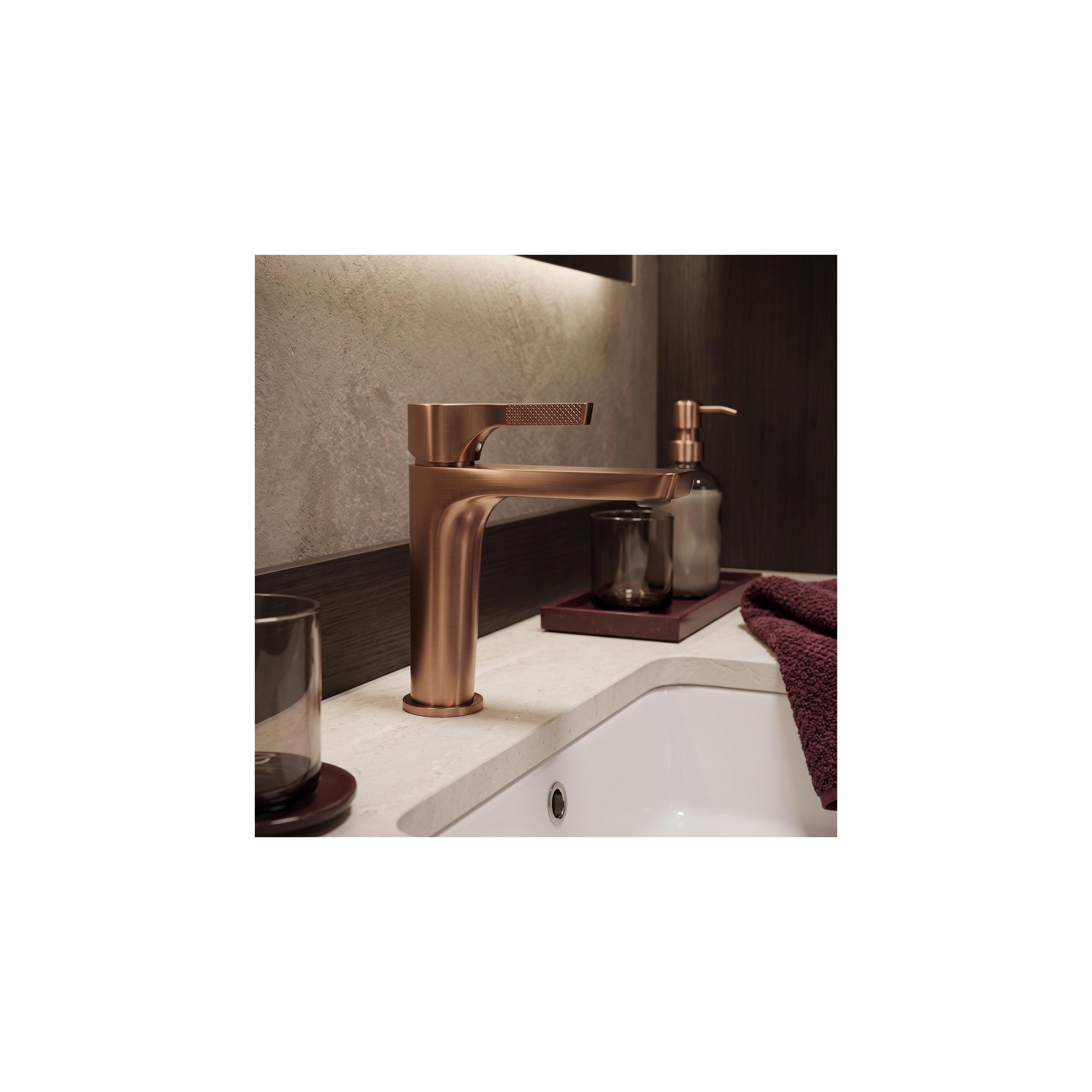 Robinet de lavabo PREMIUM Rea Maxim Brush Copper Low