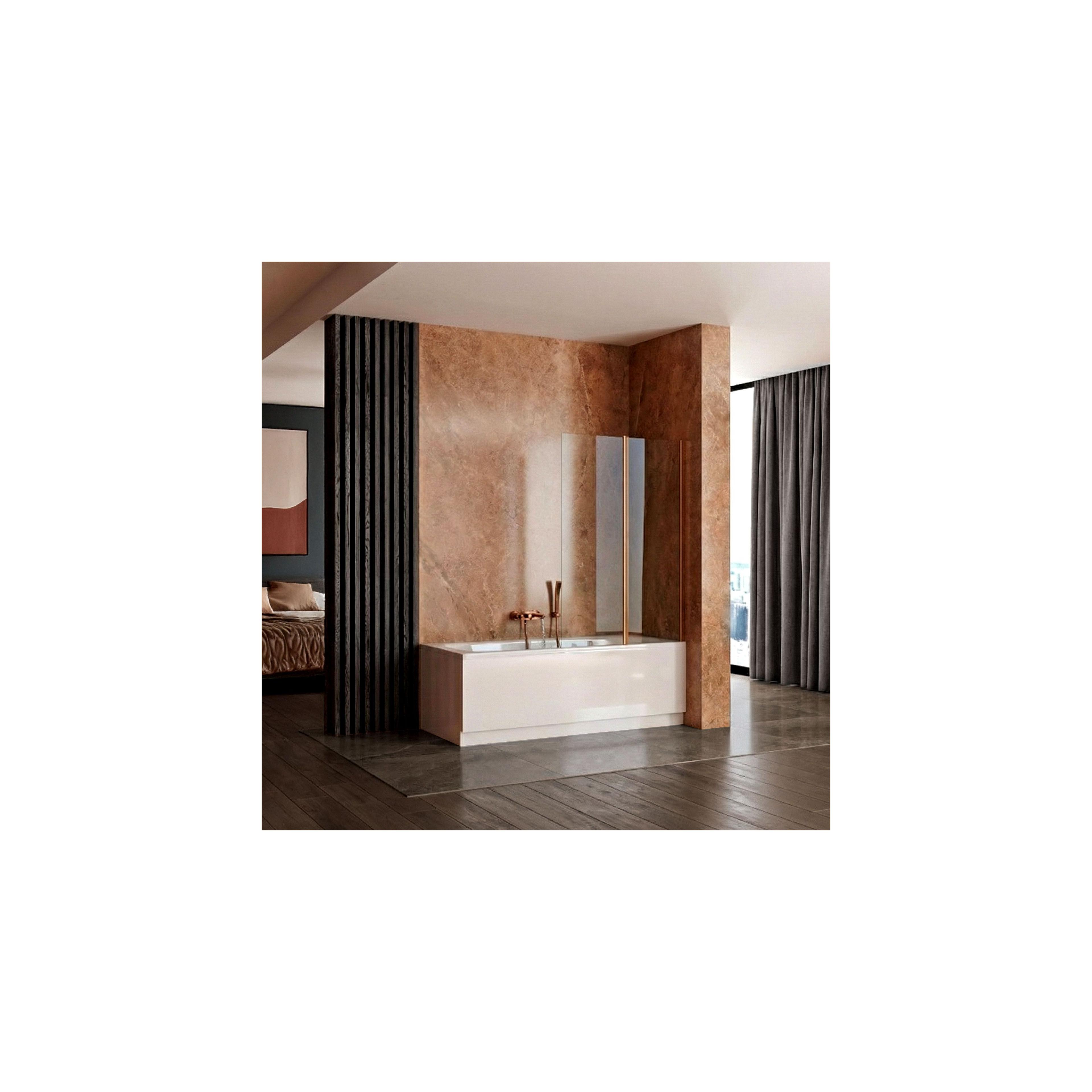 Pare-baignoire pliant Rea Agat-2 100 Brush Copper