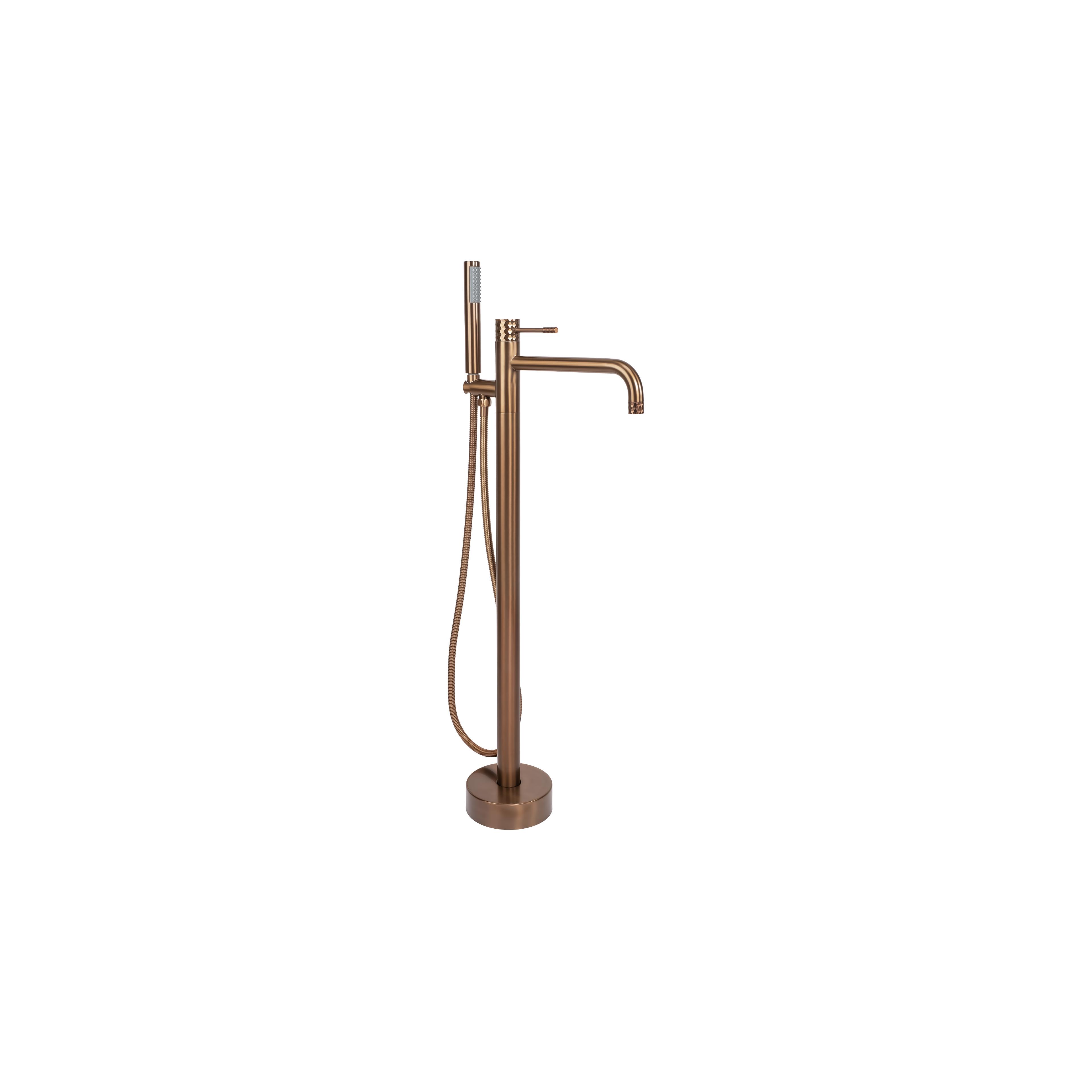 Free-standing faucet Rea Lungo Diamond Brush Copper