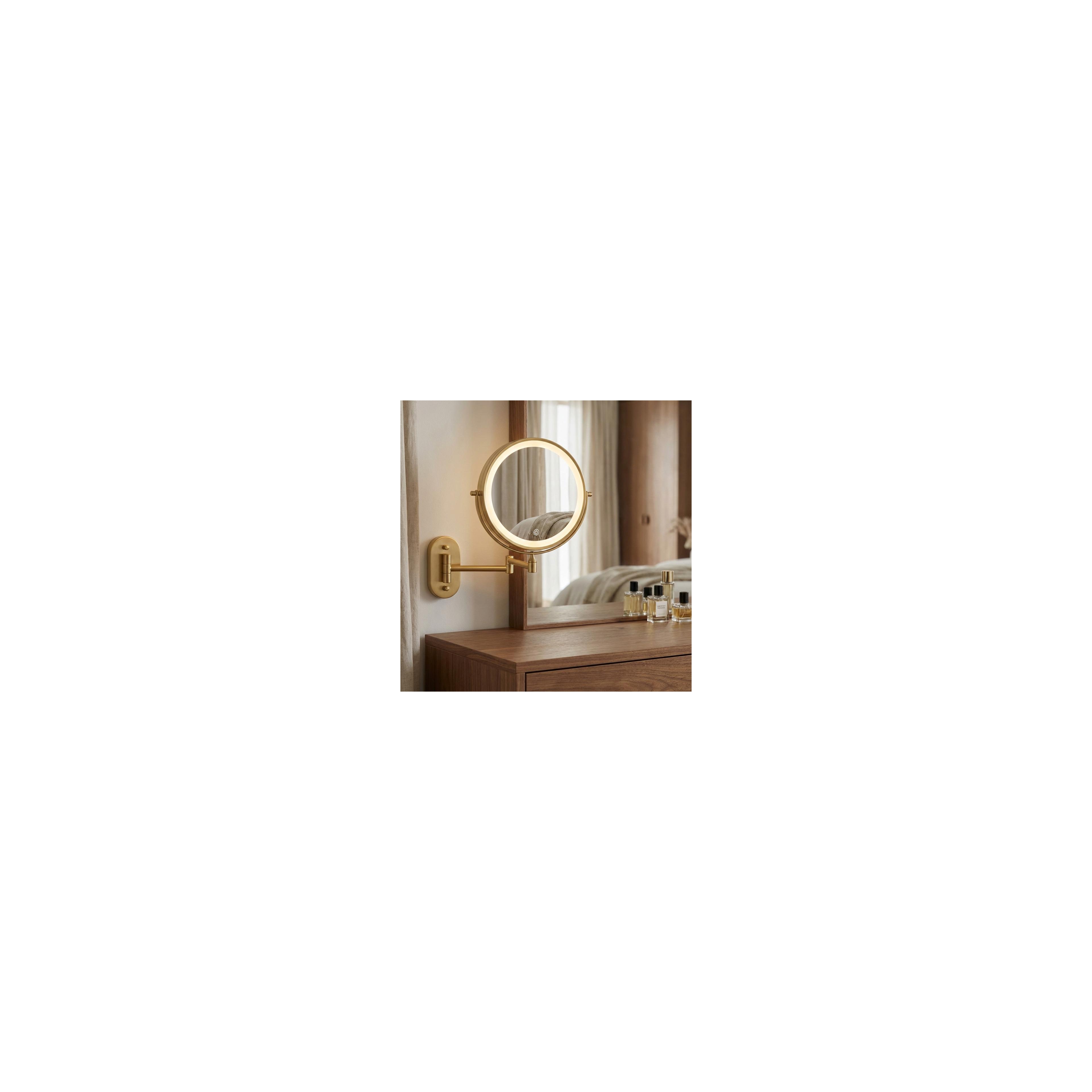 Mirror LED Glow Brush Gold
