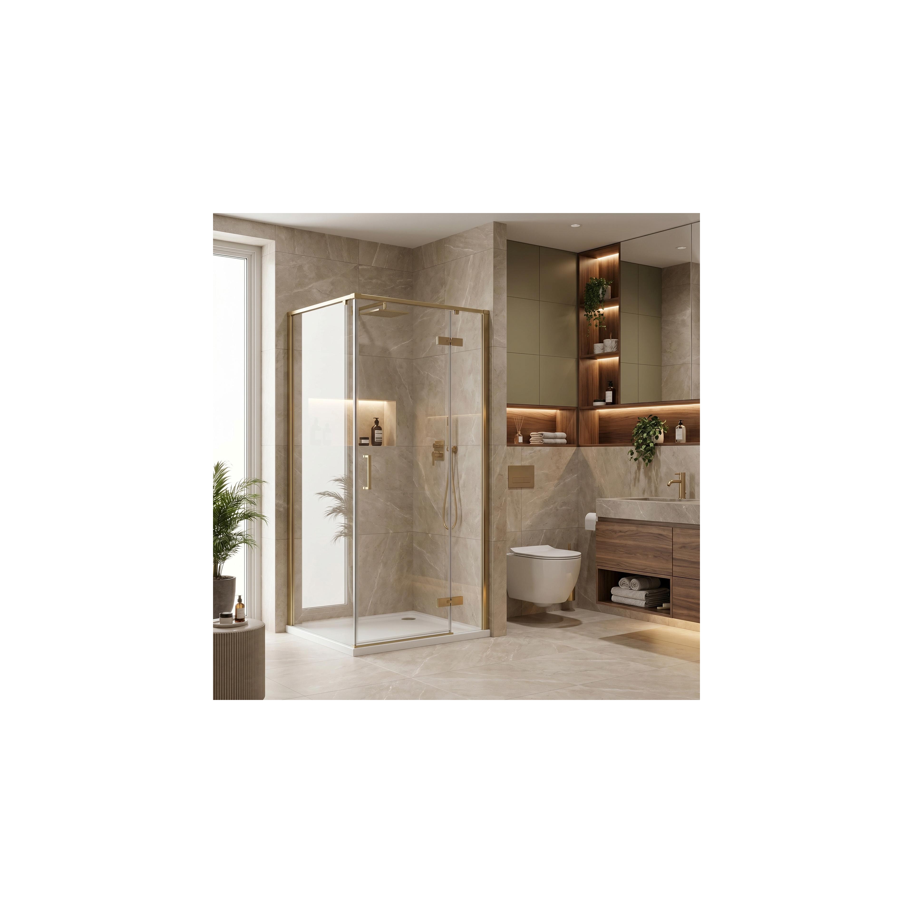 Duschkabine Rea Bruno 90x90 Brush Gold