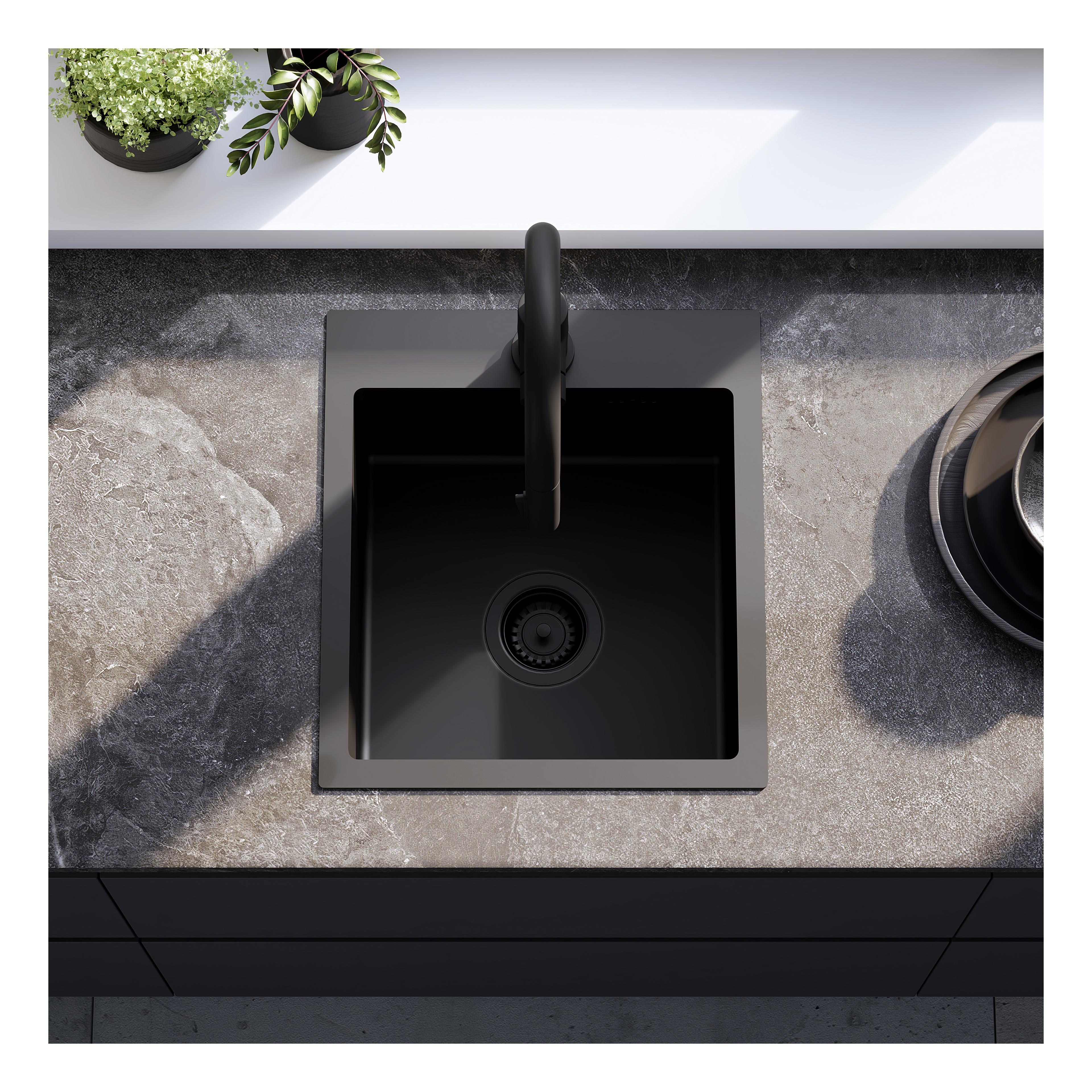 Edelstahlspüle Leo 40 Black