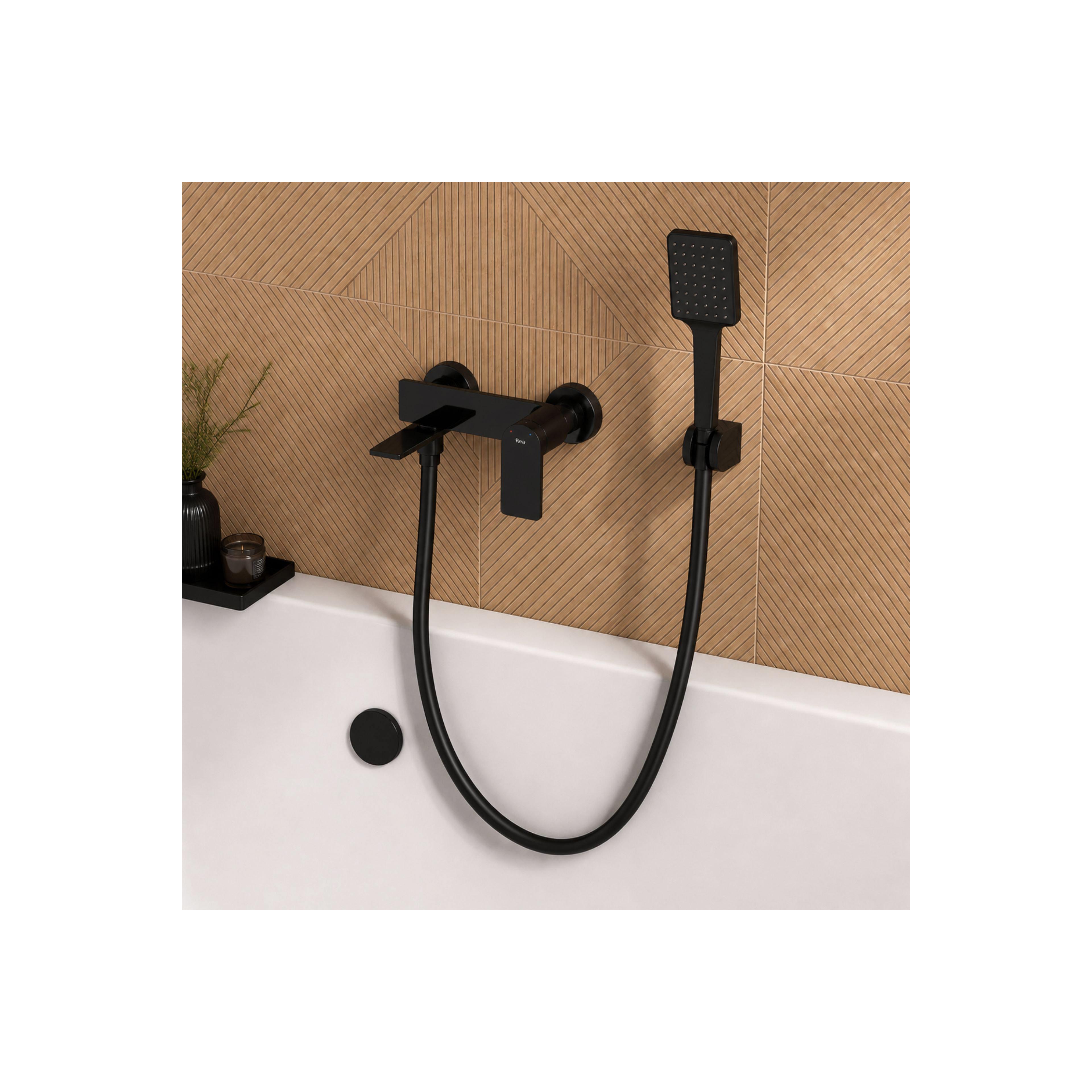 Duschschlauch mit Verdrehschutz Rea Black 150 cm
