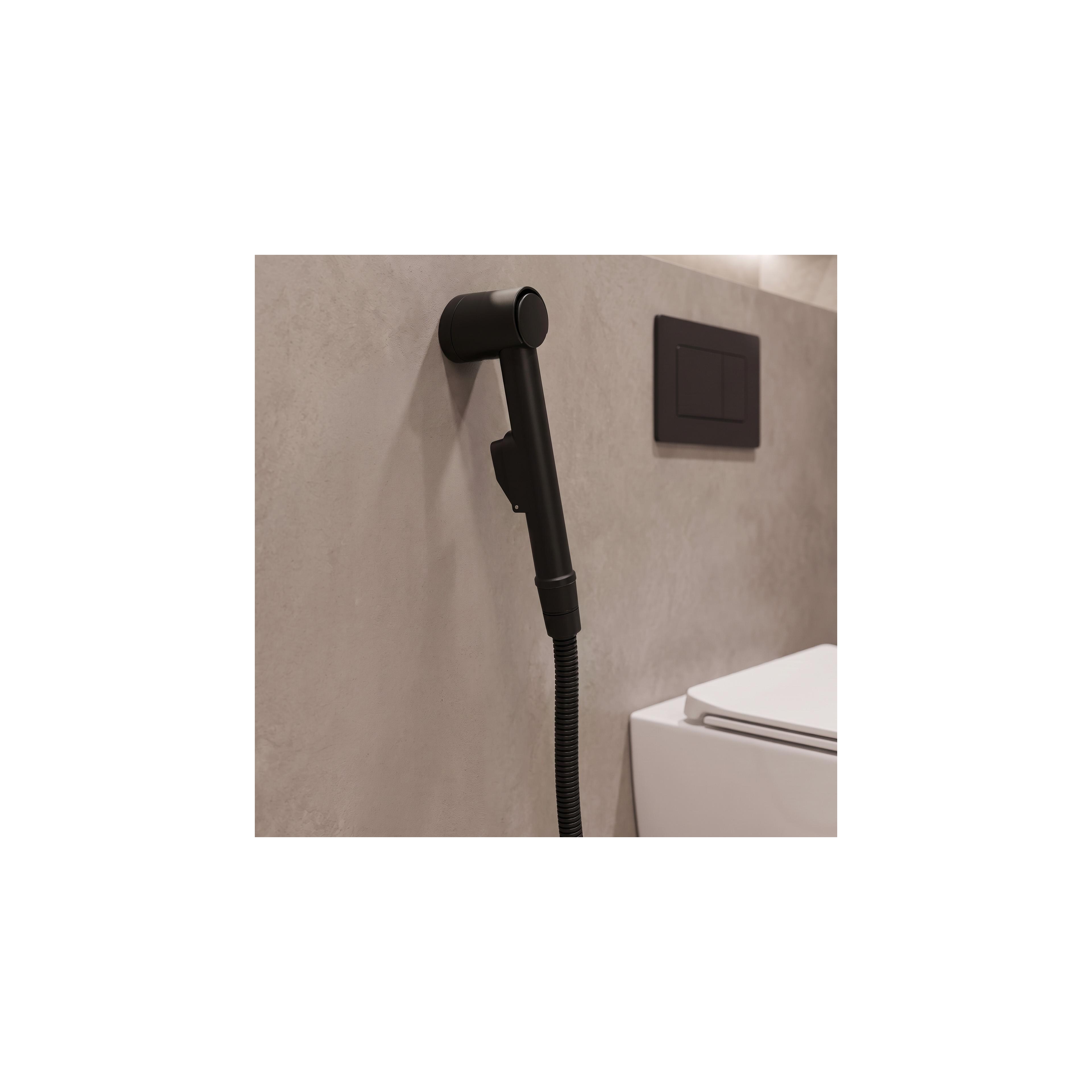 Waschtischarmatur mit Bidetta Rea Lungo Black