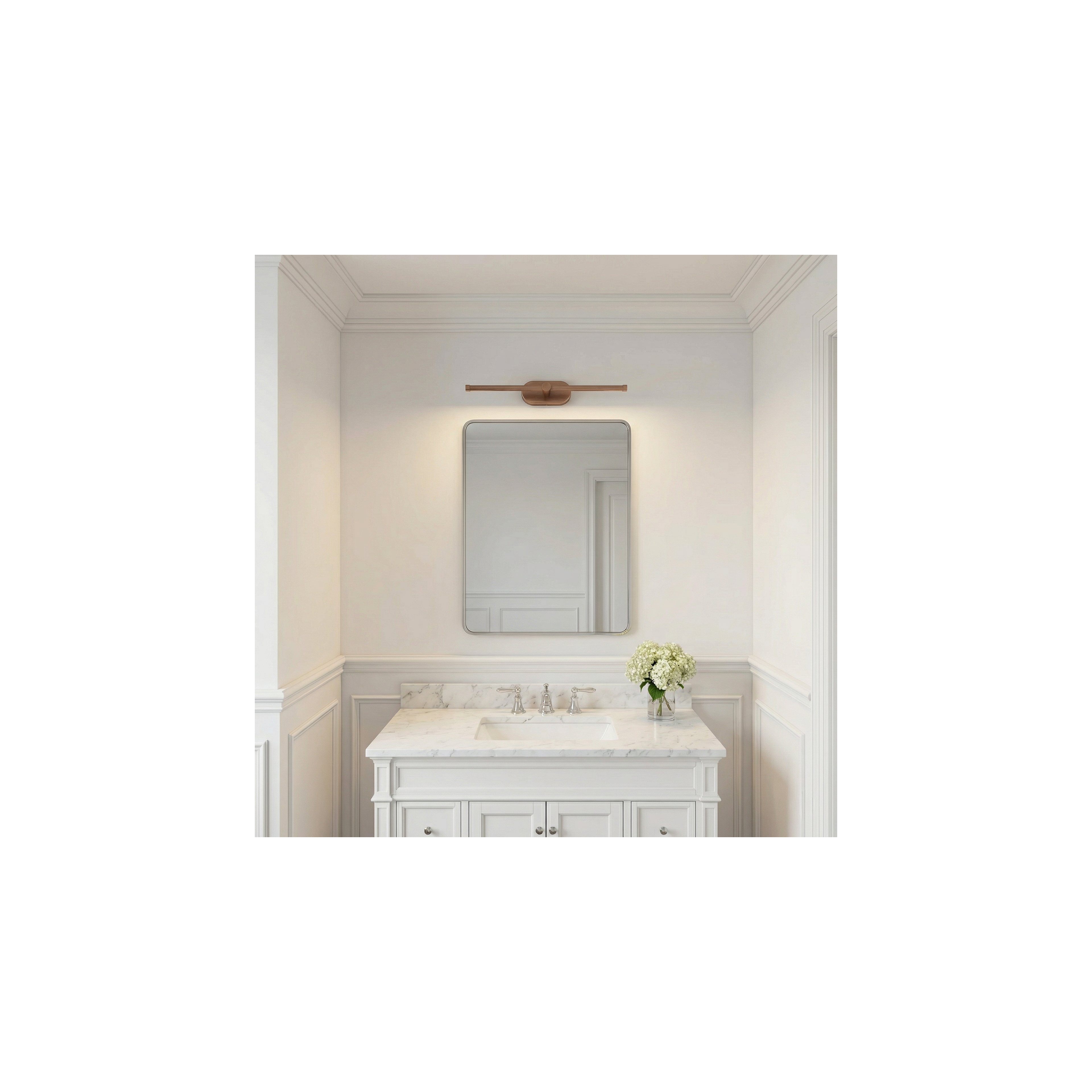 Bad LED-Wandleuchte APP1895-1W 40 cm BRUSH COPPER