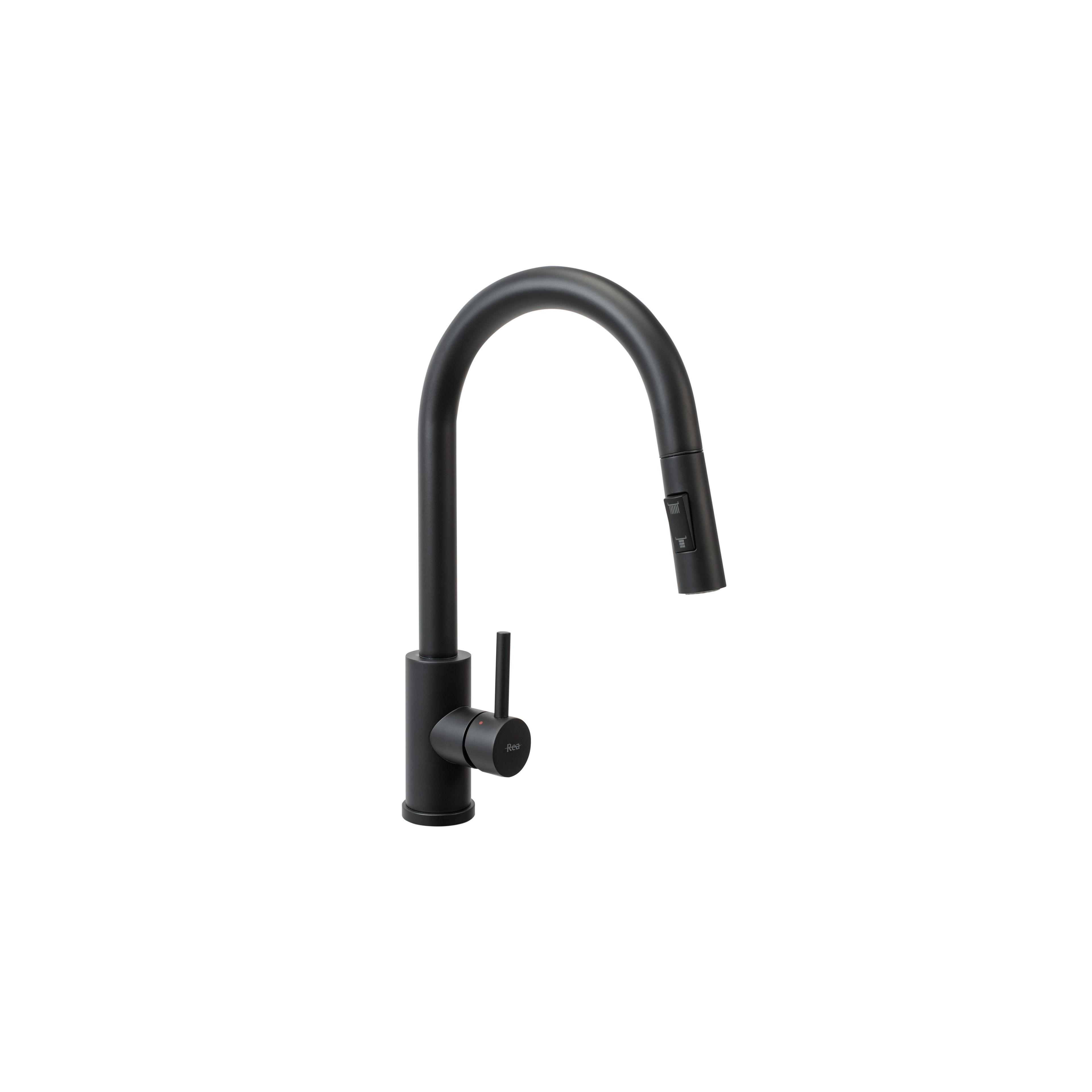 Смеситель кухонный Rea Fresh Touch Black Matt