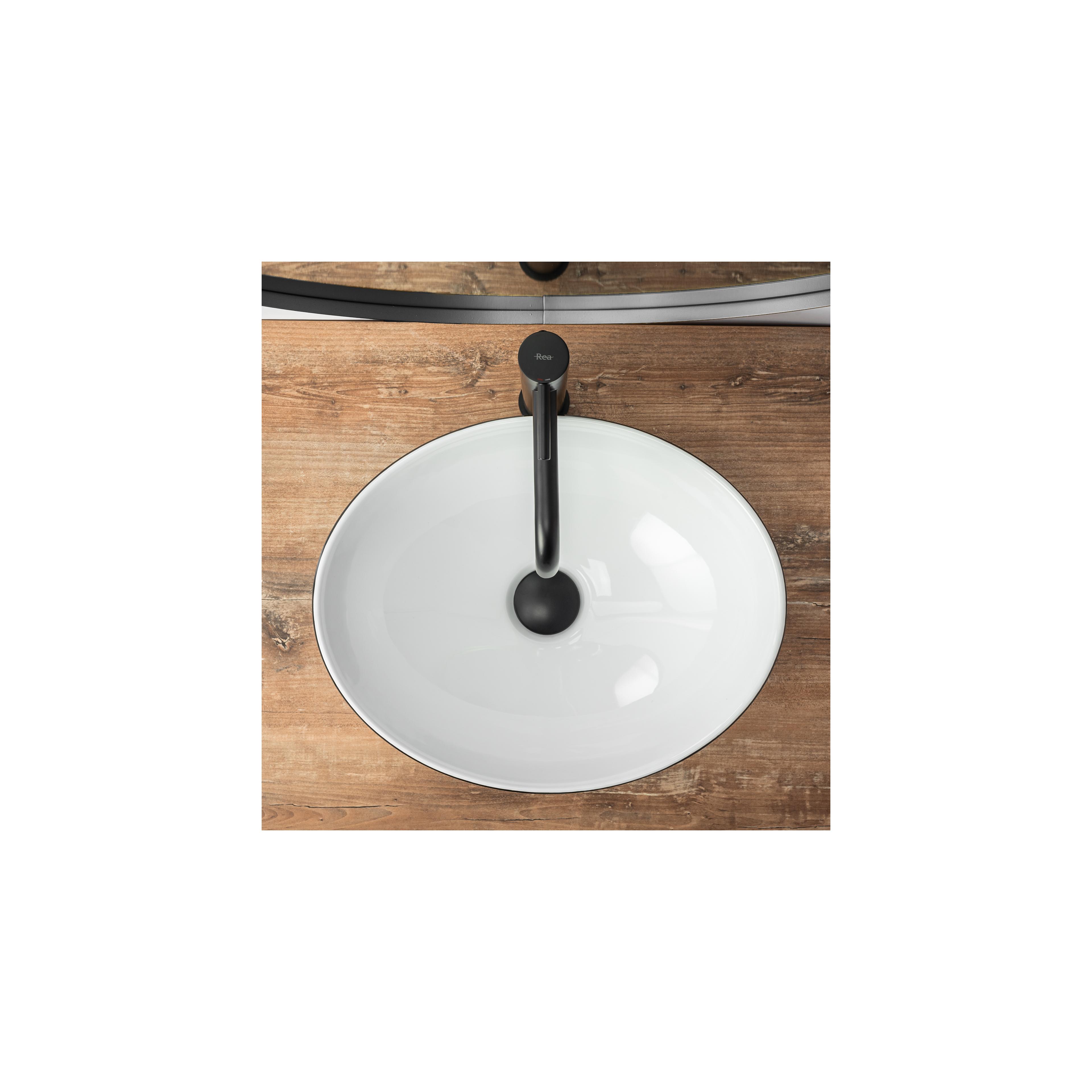 Aufsatzwaschbecken Rea Sofia White Black