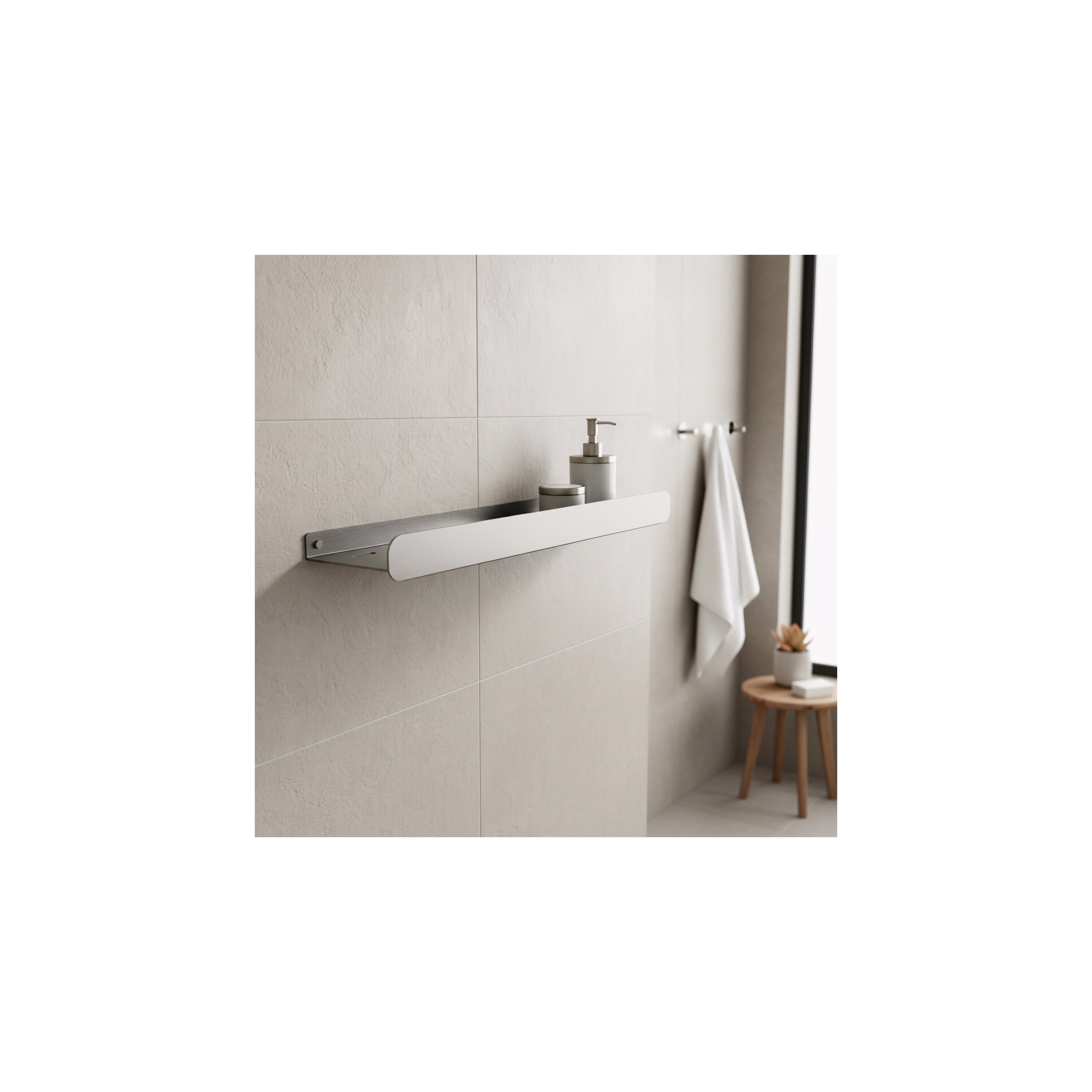 Bathroom shelf SF03 45cm steel brush