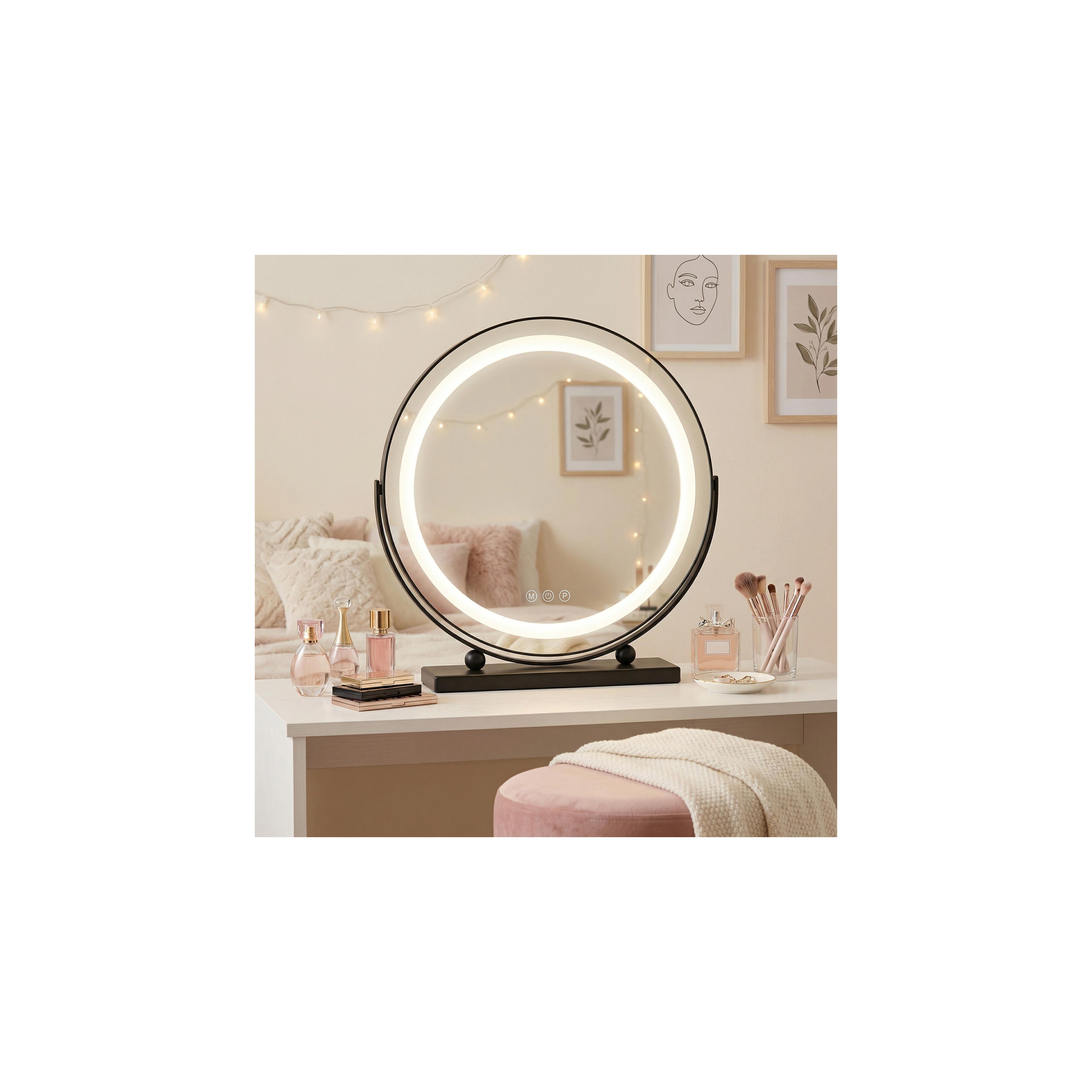 Mirror LED MAKE-UP Black 40 cm