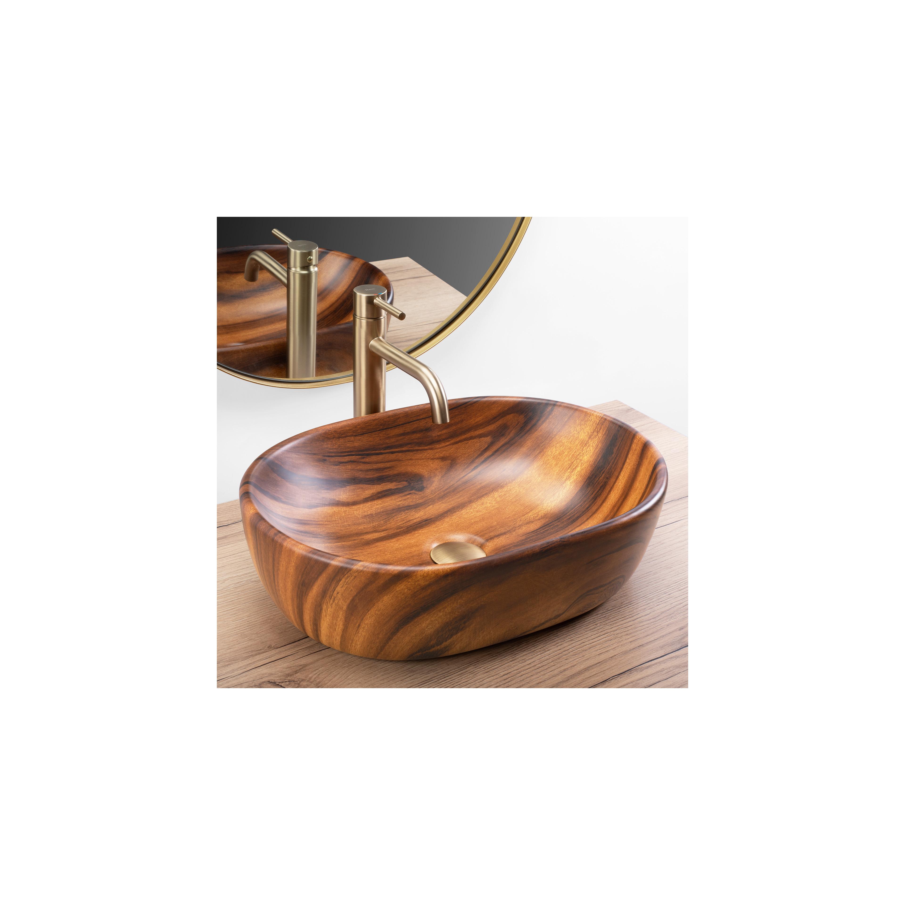 Countertop washbasin Rea AMELIA WOOD MATT