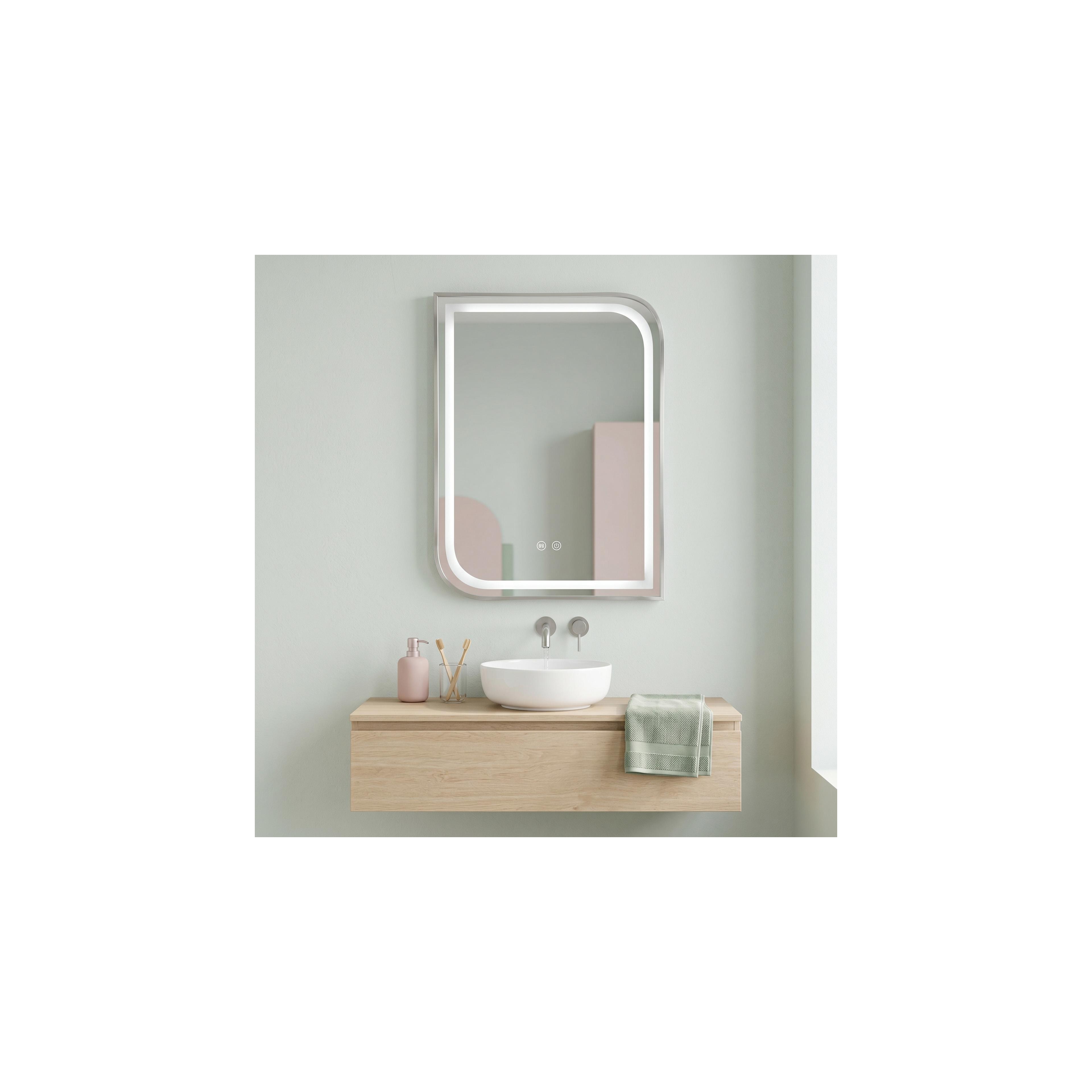 Зеркало LED ZONE 80x60 BRUSH NICKEL