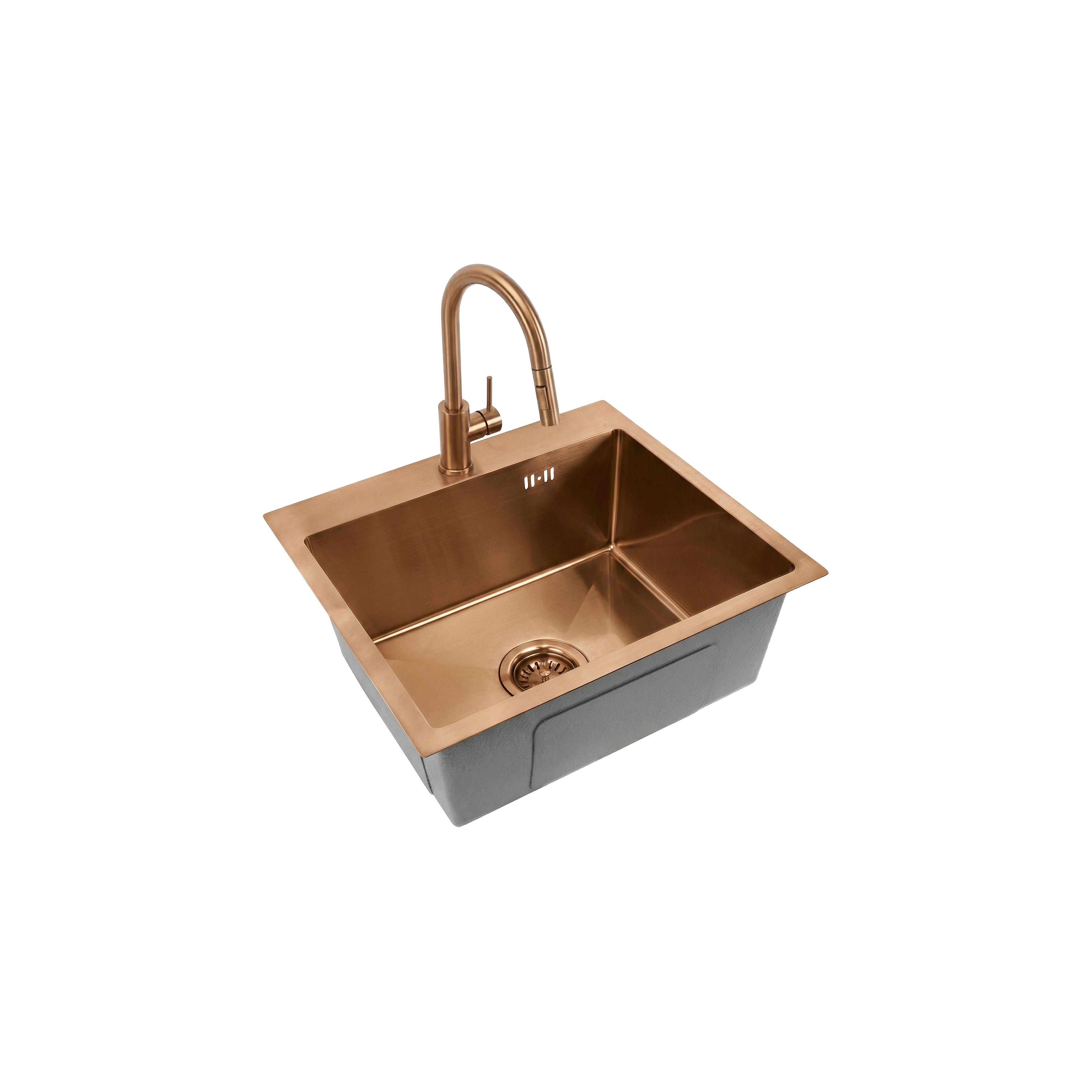 Edelstahlspüle Leo 50 BRUSH COPPER