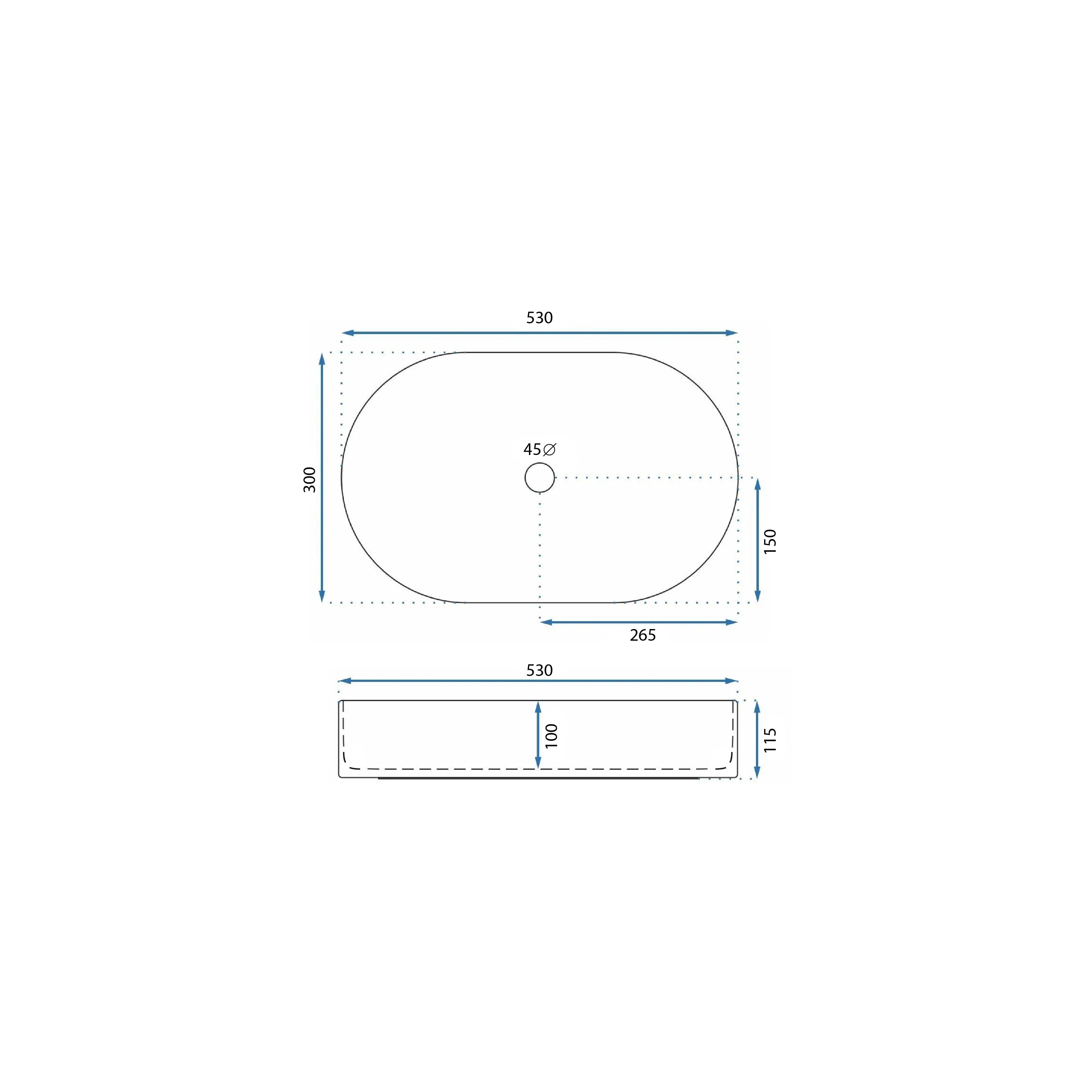Countertop washbasin Rea LAYLA 50