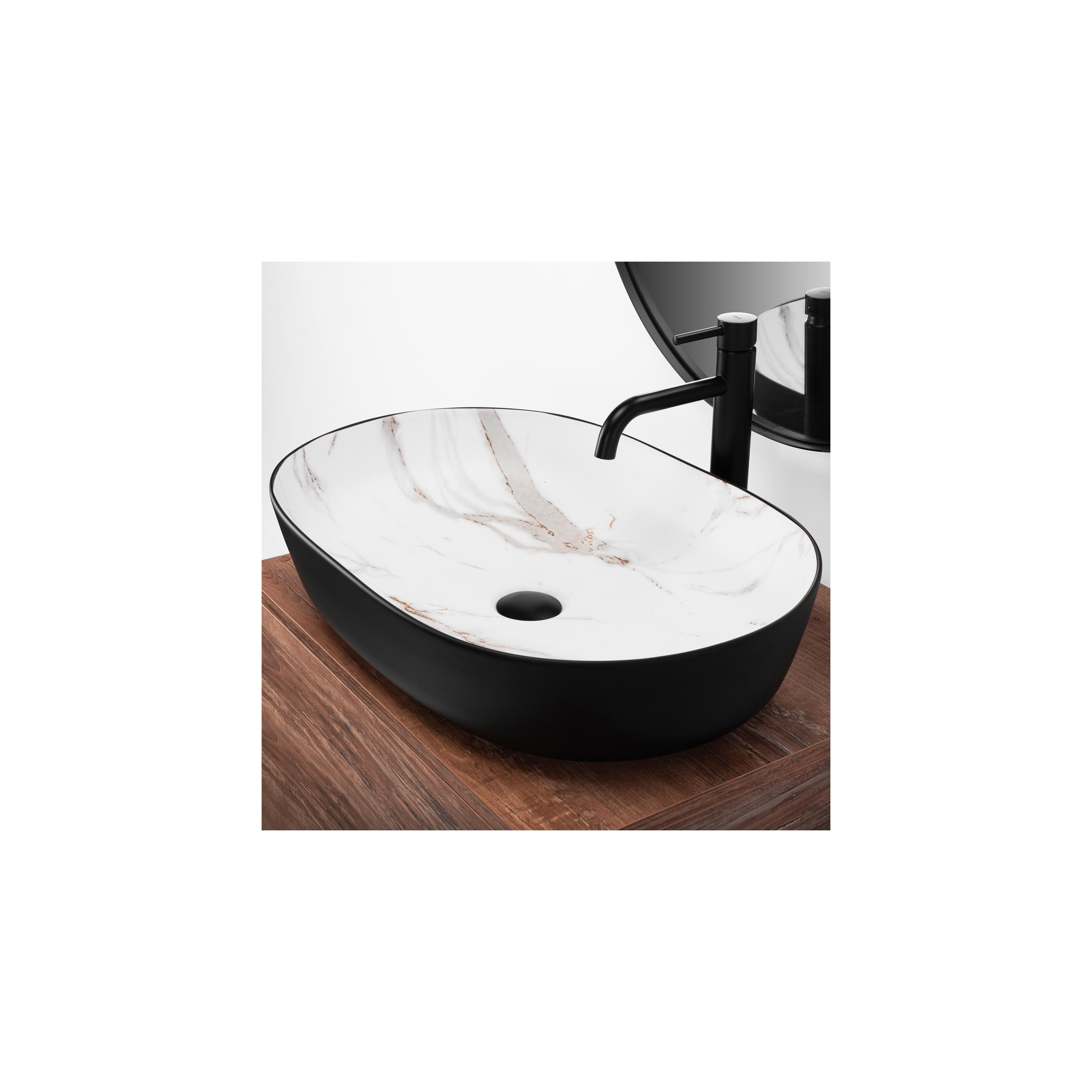 Aufsatzwaschbecken Rea CLEO BLACK AIAX MATT