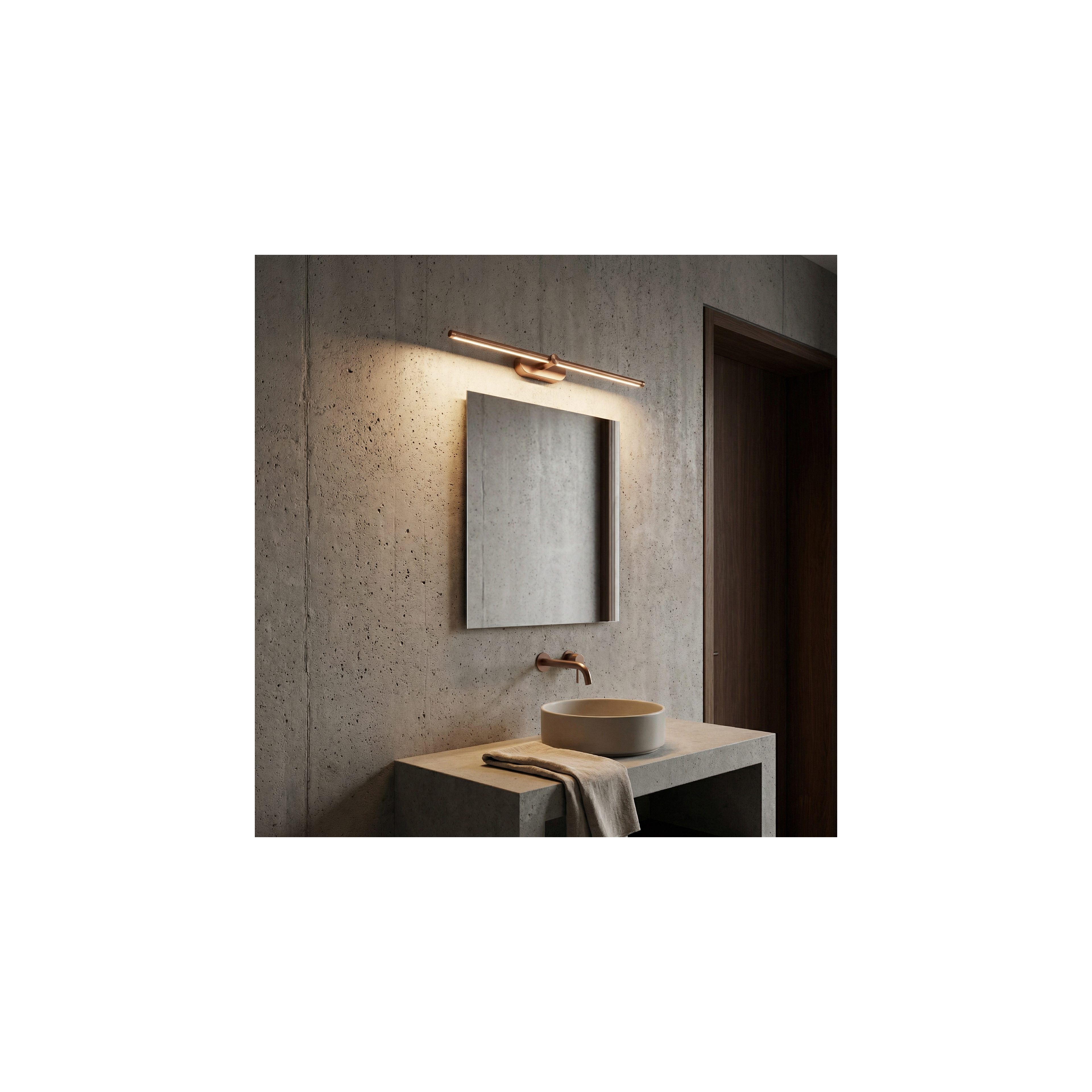 Bad LED-Wandleuchte APP1896-1W 60 cm BRUSH COPPER
