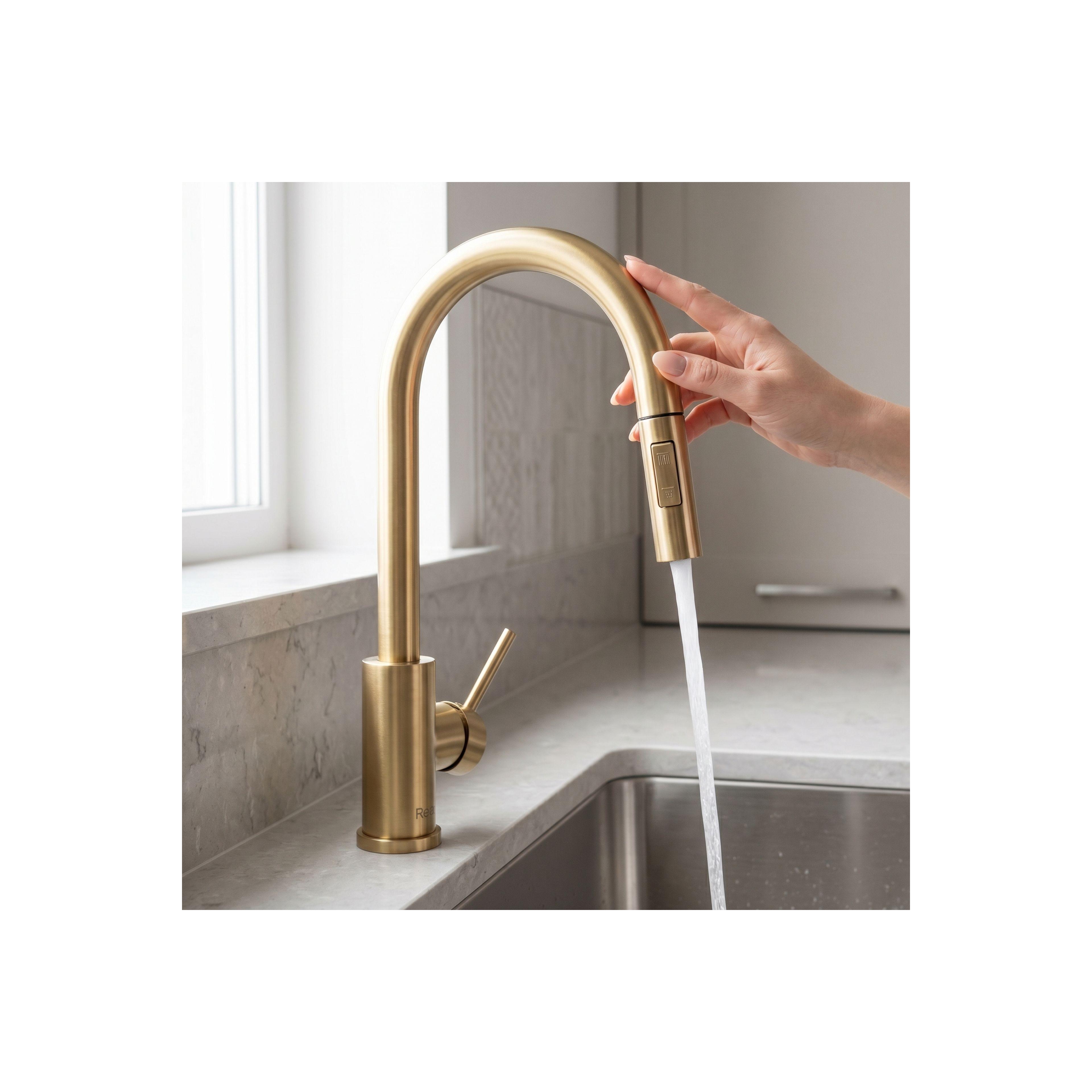 Küchearmatur Rea Fresh Touch Brush Gold