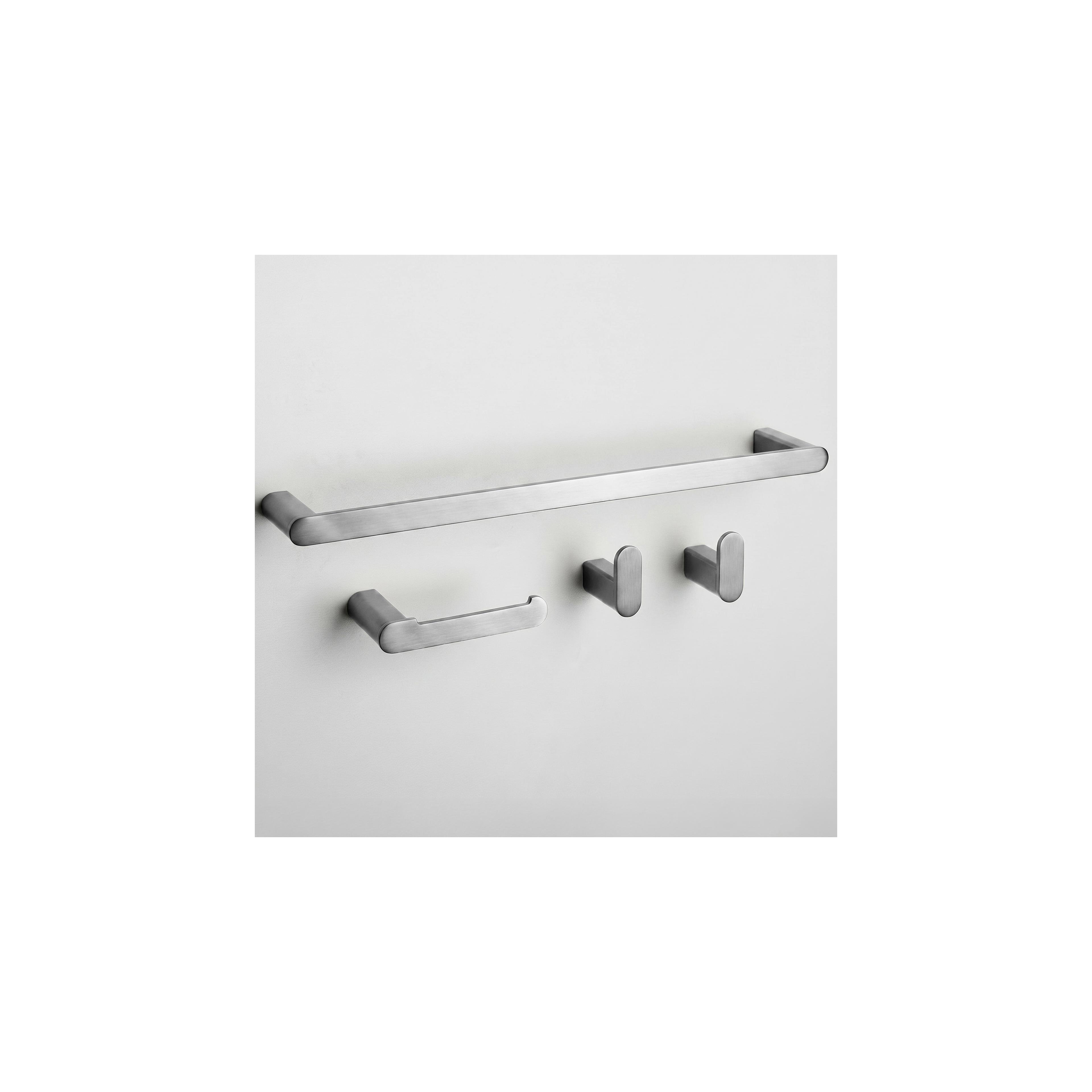 Badezimmer-Accessoire-Set Mati Brush Nickel 4-teilig