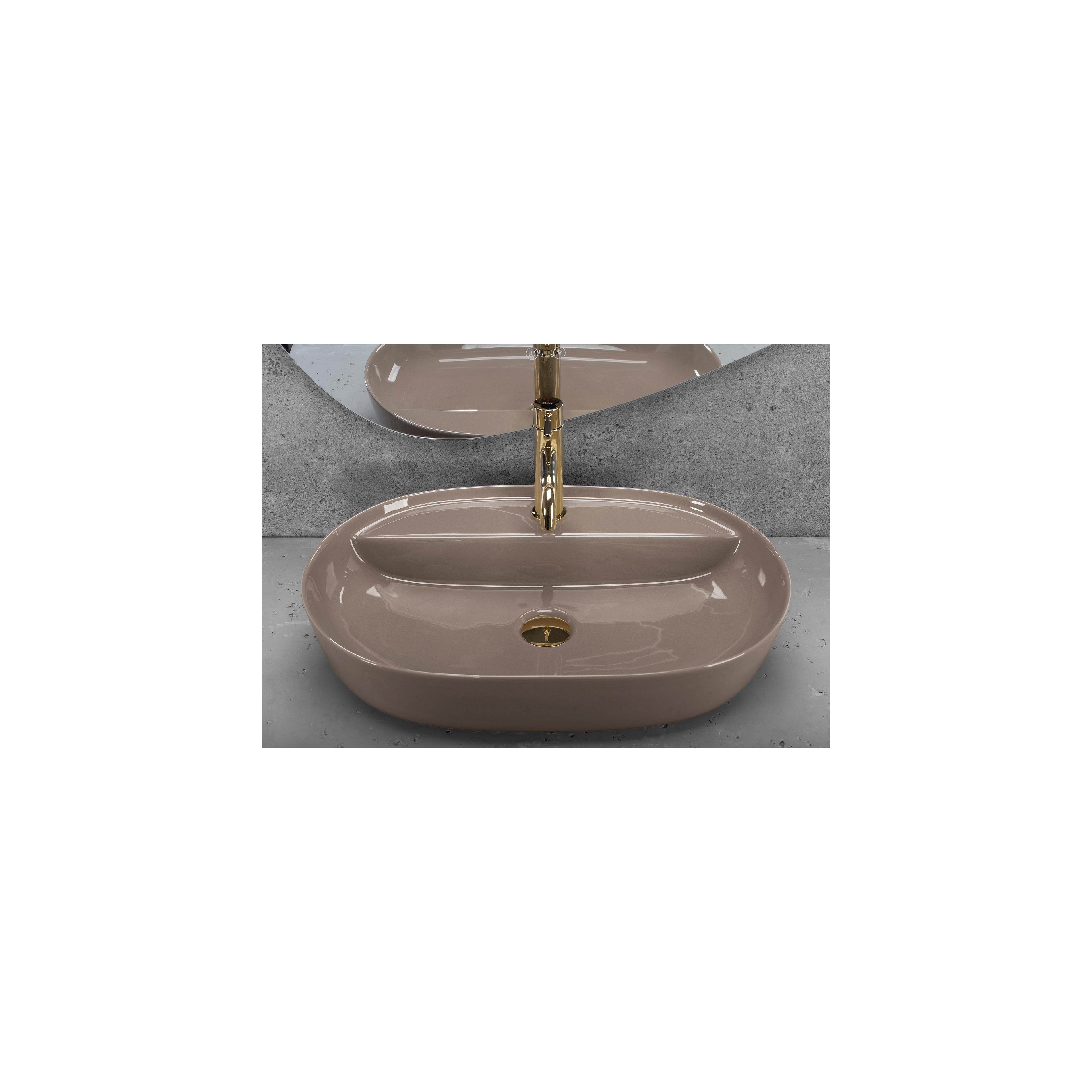 Aufsatzwaschbecken REA Aura 61 Beige Shiny