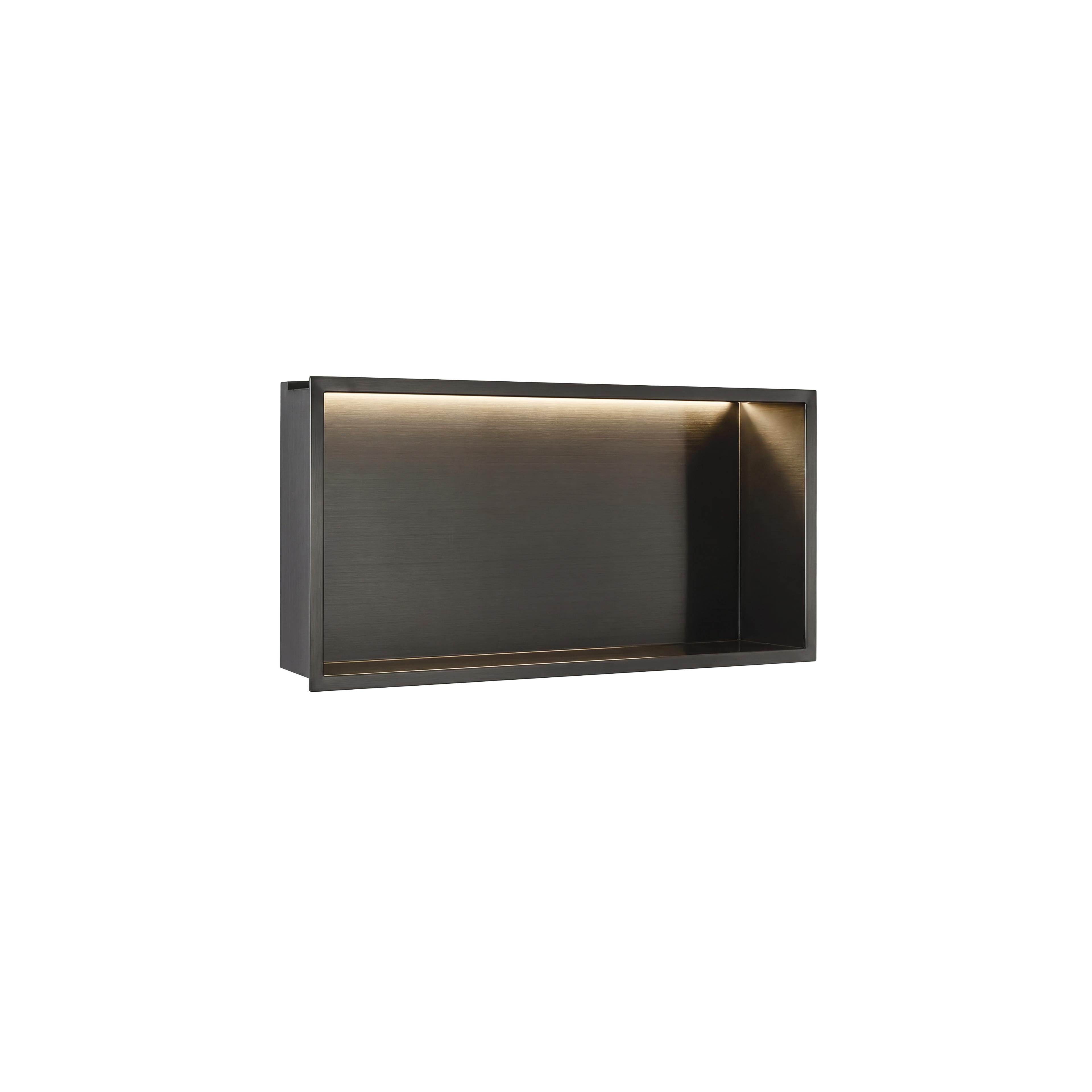 WANDEINBAU-BADEZIMMERREGAL LED 30x60 Titan