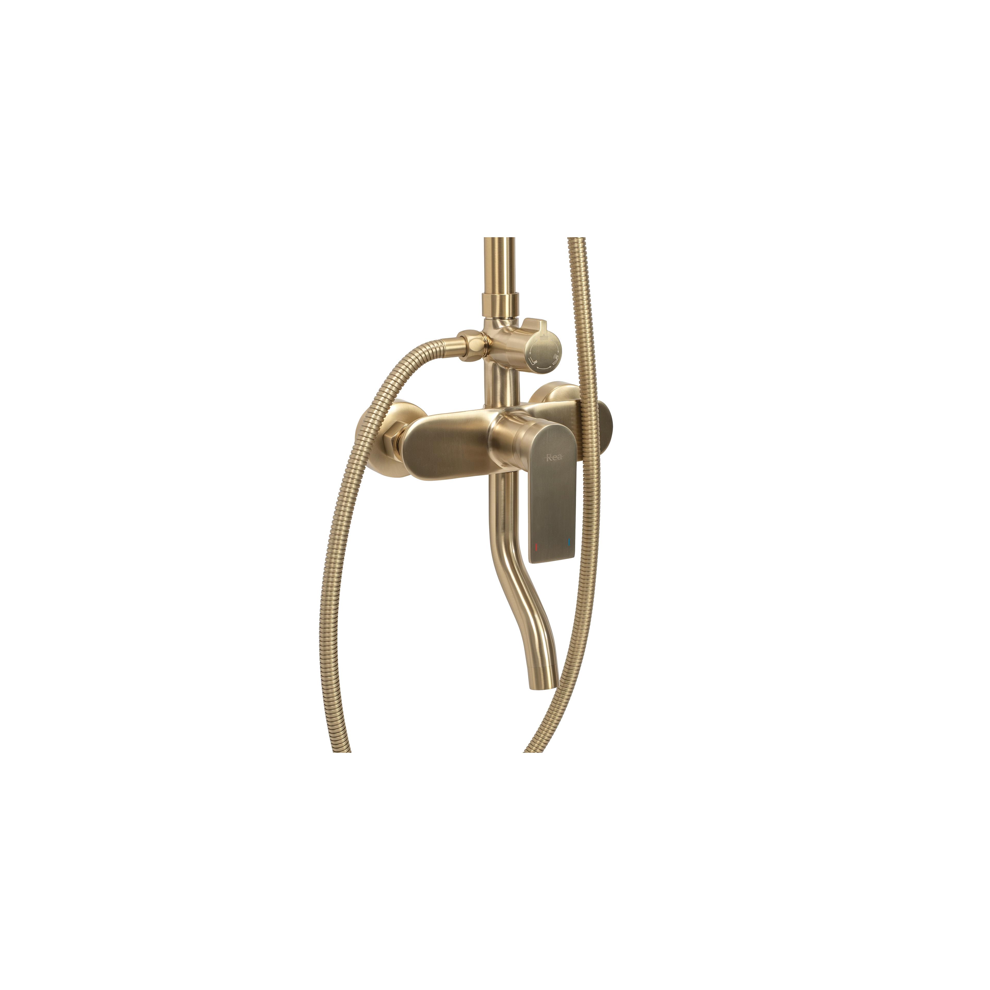 Kit de douche Rea VERSO BRUSHED GOLD