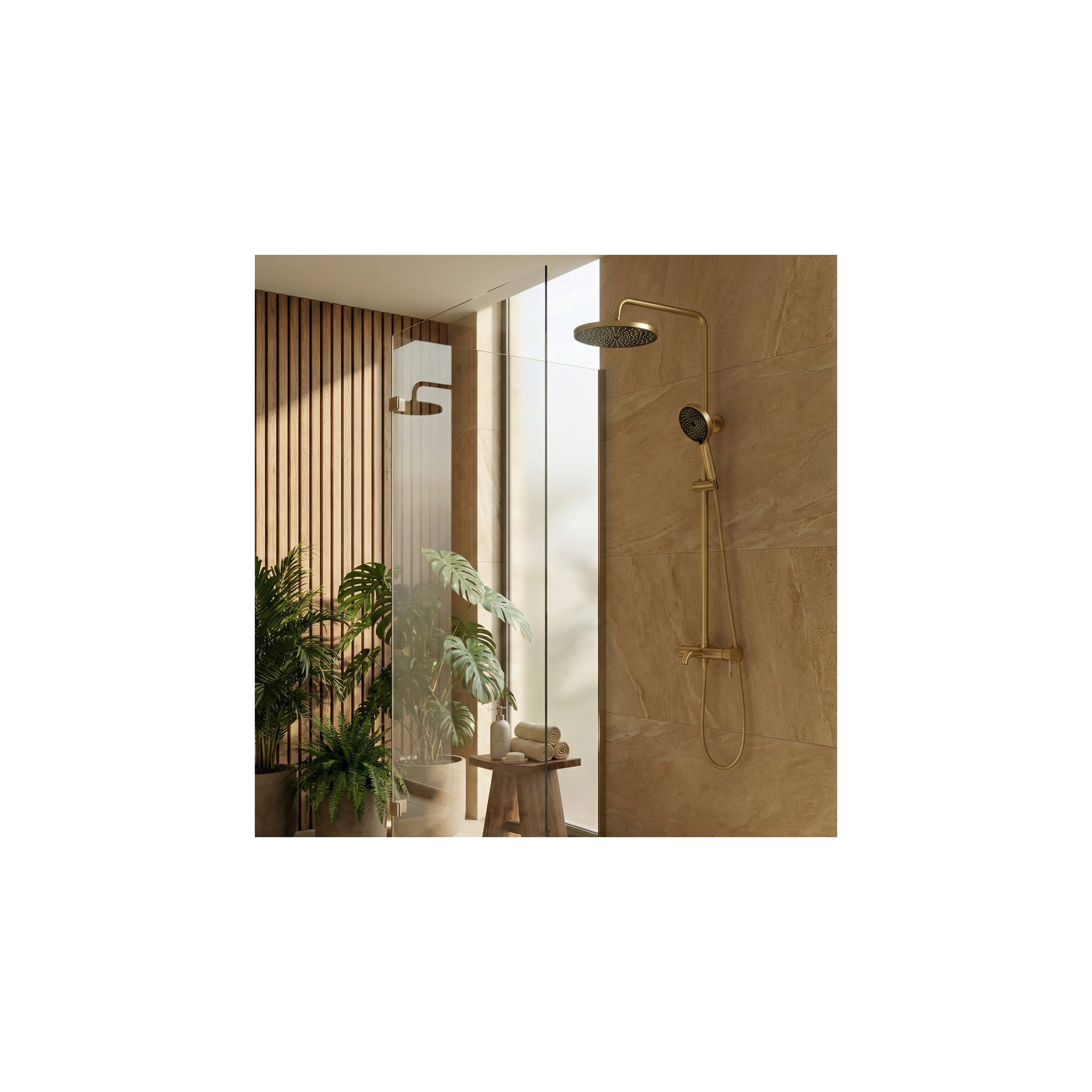 Rea Lungo Stripe Brush Gold kultainen suihkusetti